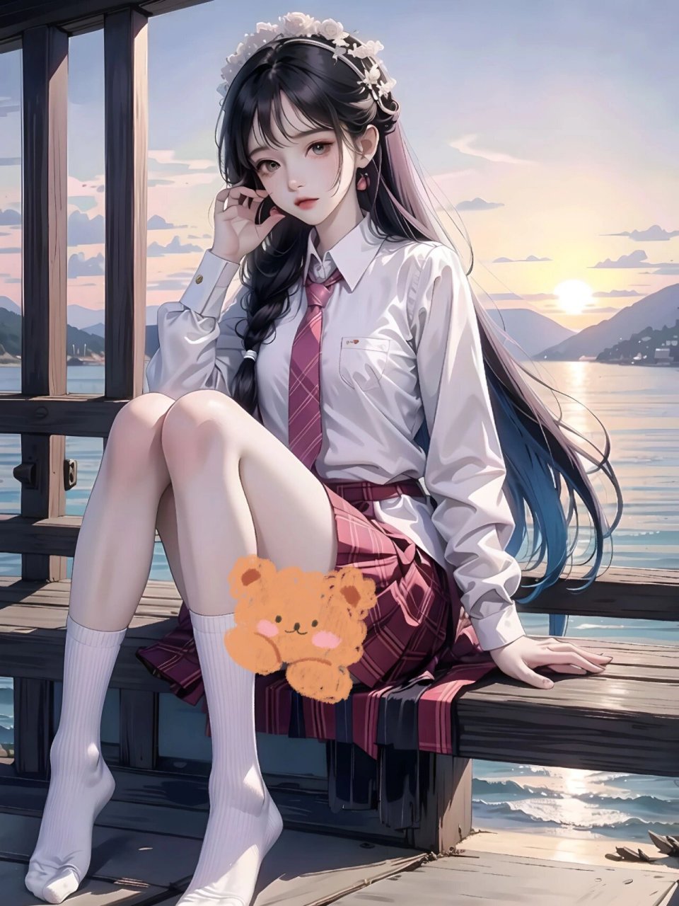 jk少女94‖女生头像‖头像壁纸 96元气少女|jk制服|美女壁纸