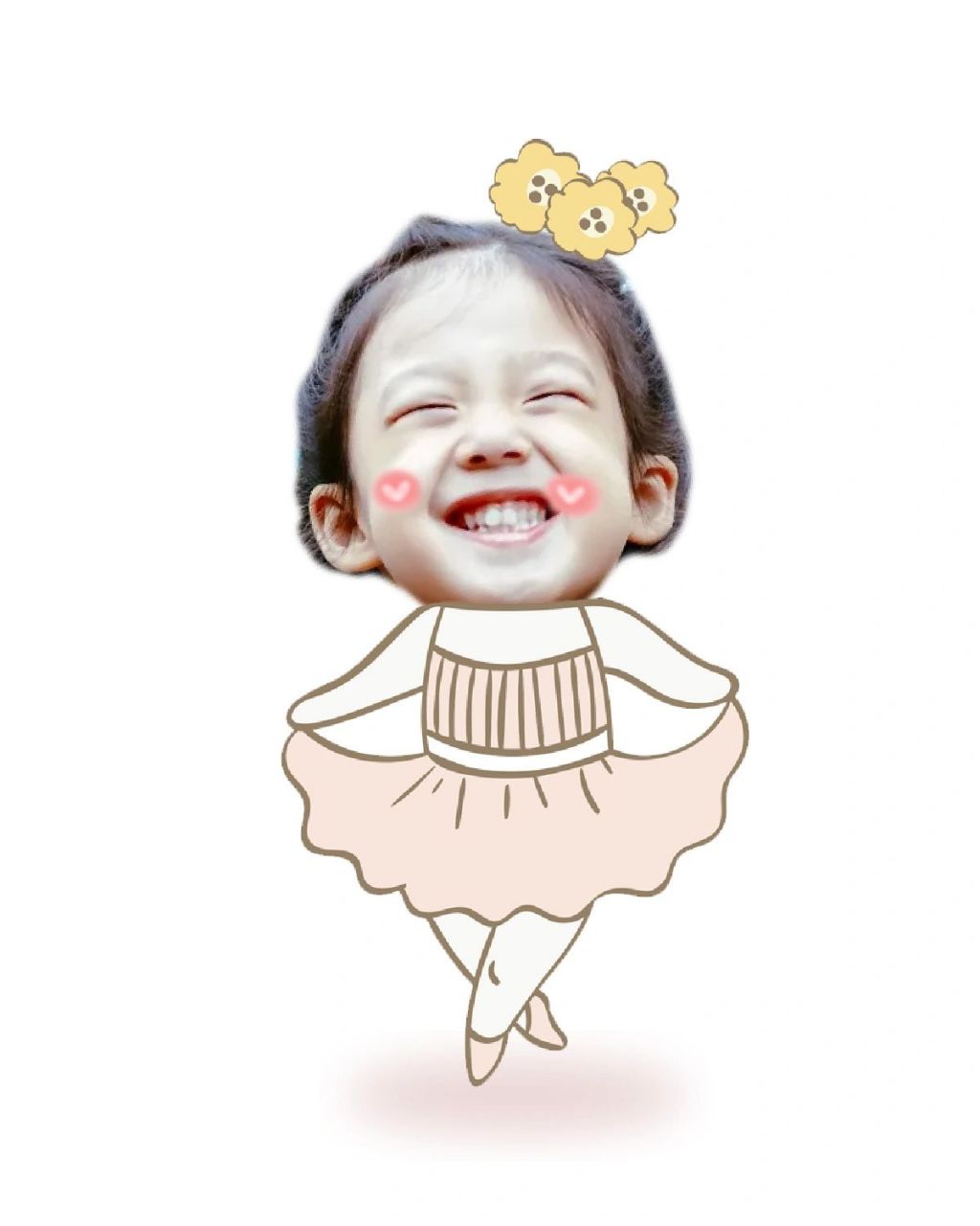 萌娃扣图 卡通身体大头照 幼儿园卡通头像 png免扣素材,需要的宝宝们