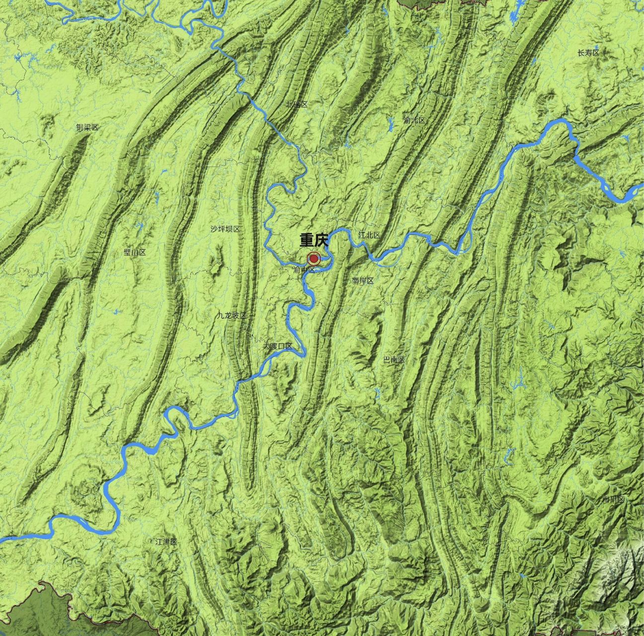 重庆地形图 重庆地图