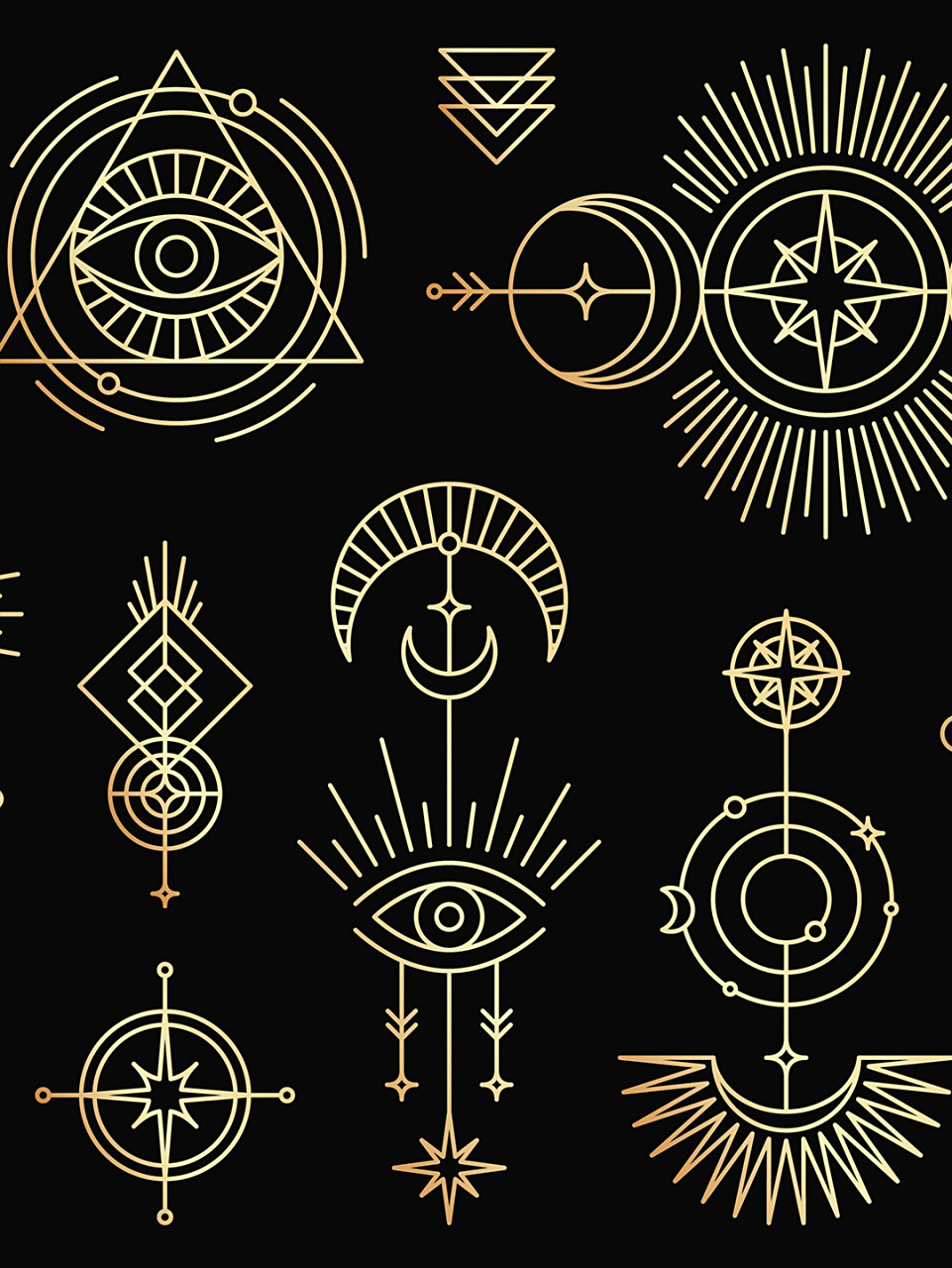 西方神秘图案97太阳月亮星座97png免扣素材 97今天给大家带来一