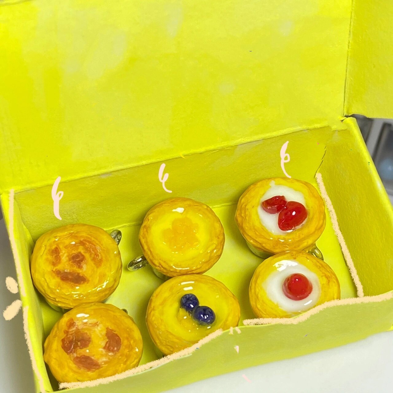 99新鲜出炉的蛋挞～|石塑粘土 本周甜分摄入100% 今天是被蛋挞包围