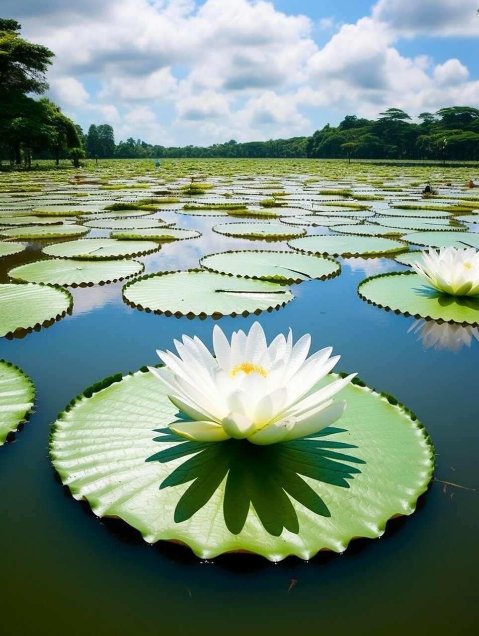 亚马逊王莲花语图片