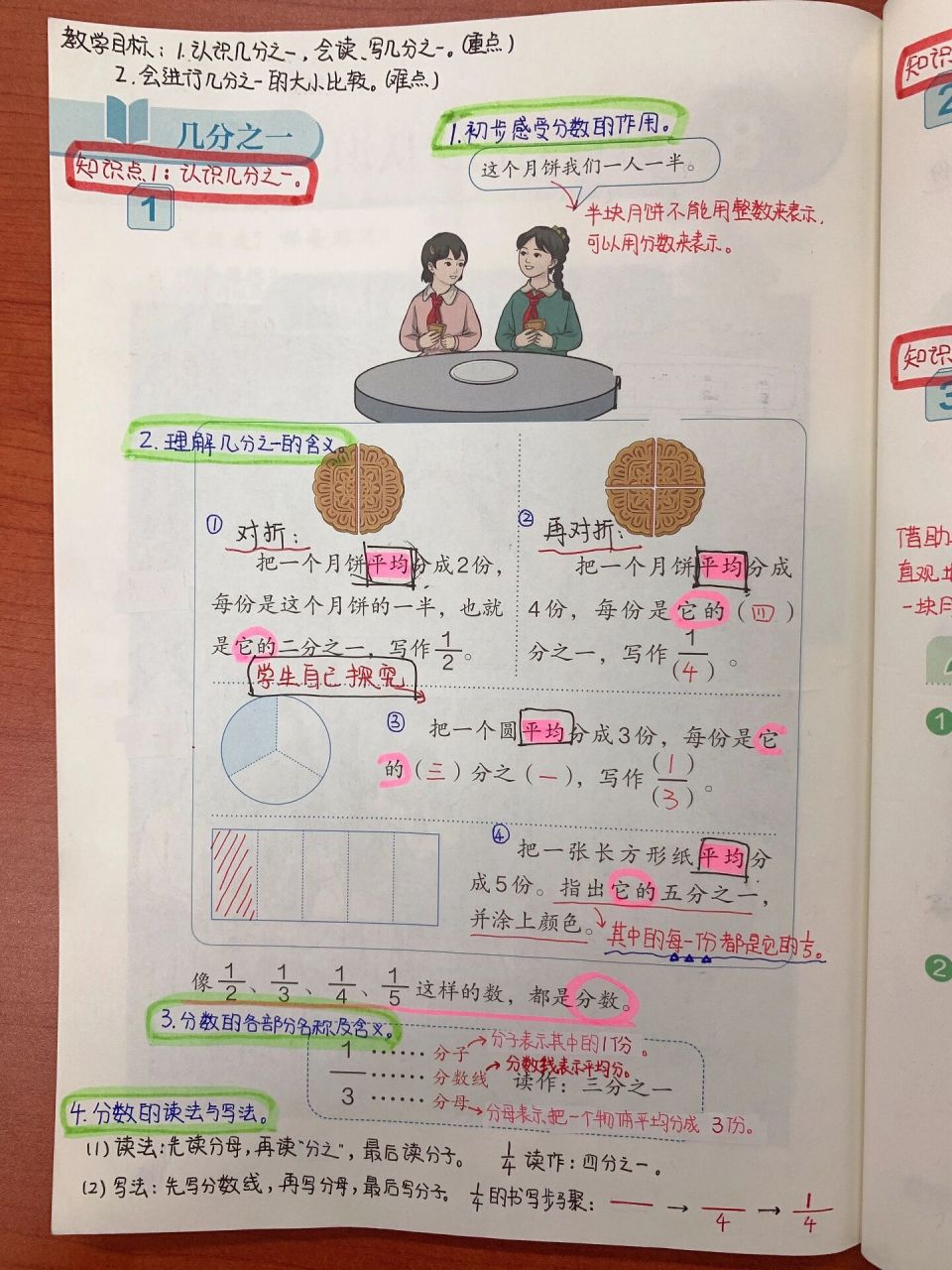 三上【几分之一】 99版本:人教版三年级上册94单元:第八单元:分数