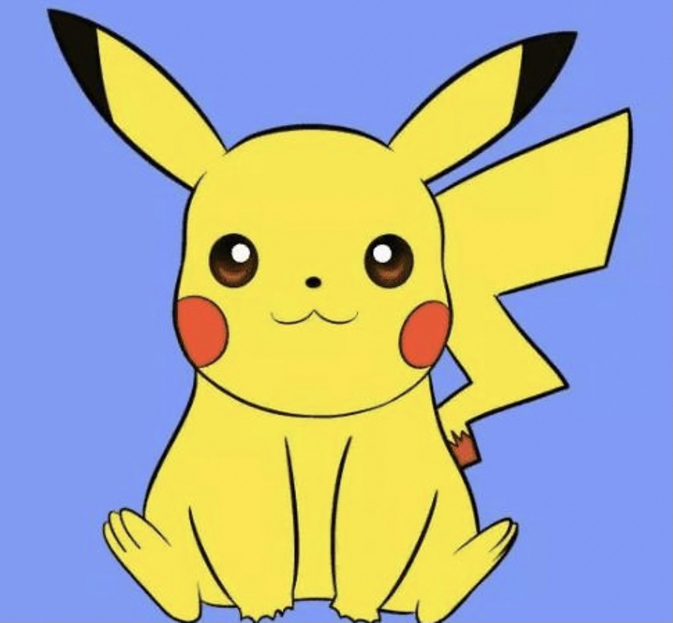 皮卡丘简笔画 皮卡丘,最后再加一张涂色示范,爱了爱了,@,@ #皮卡丘