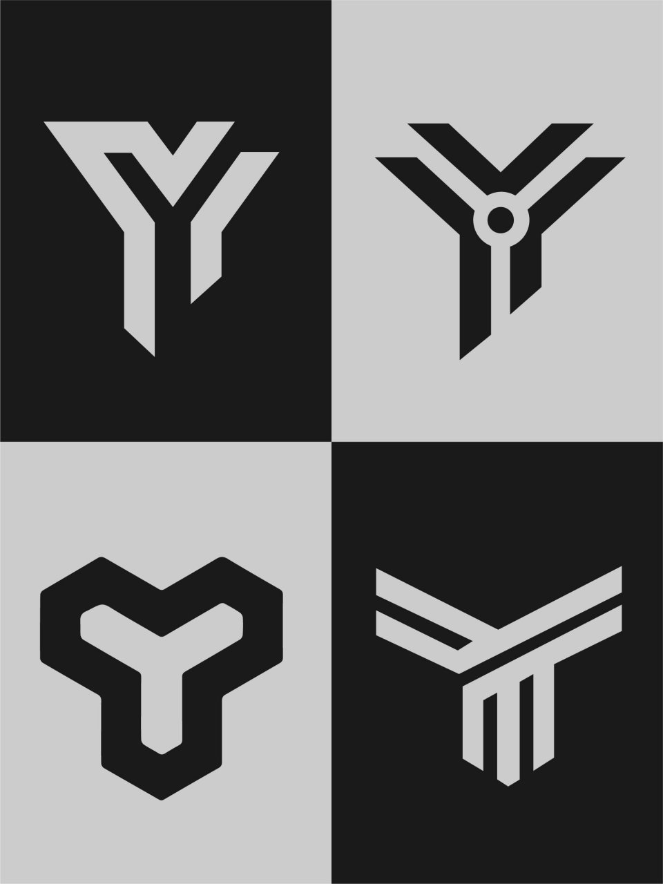 首字母y图形灵感,字母logo设计分享 字母图形设计 英文logo设计 创意