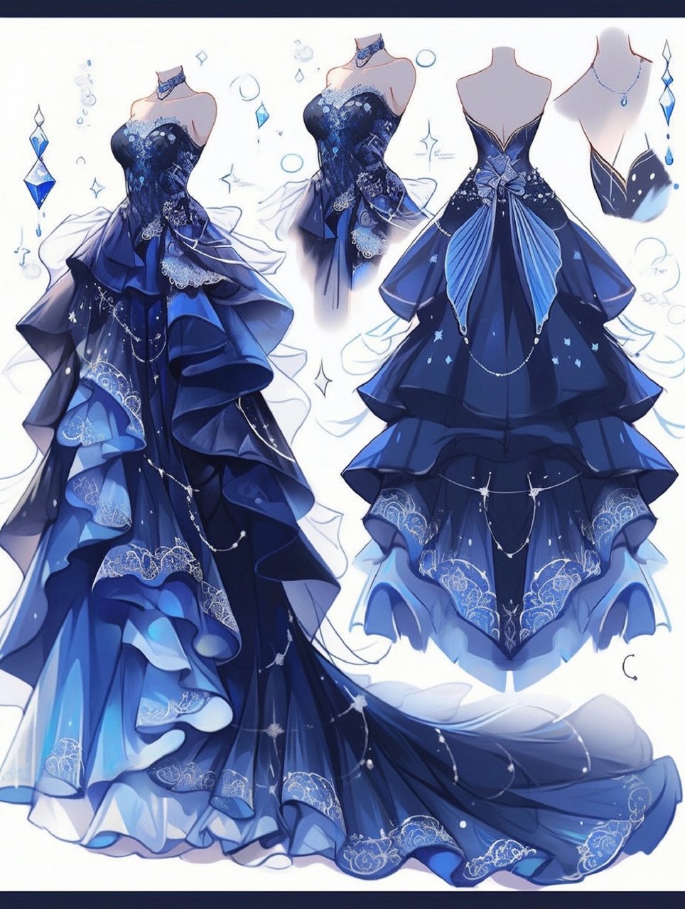 服装设计手绘# #奇迹暖暖# #服装效果图# #仙女裙# #长裙# #最美礼 