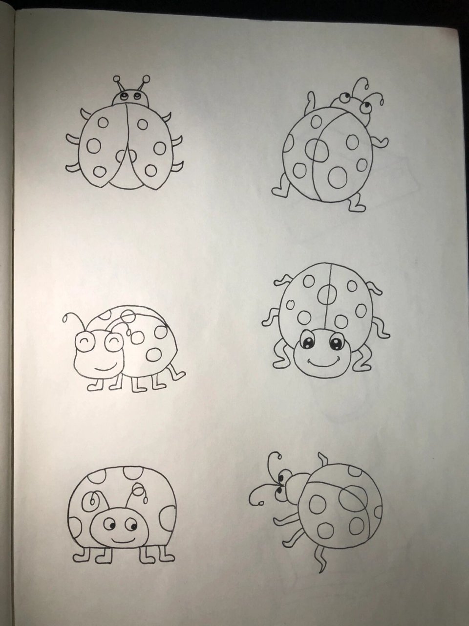 简笔画31/动物篇/七星瓢虫94 简单又可爱的简笔画 一起来打卡啊