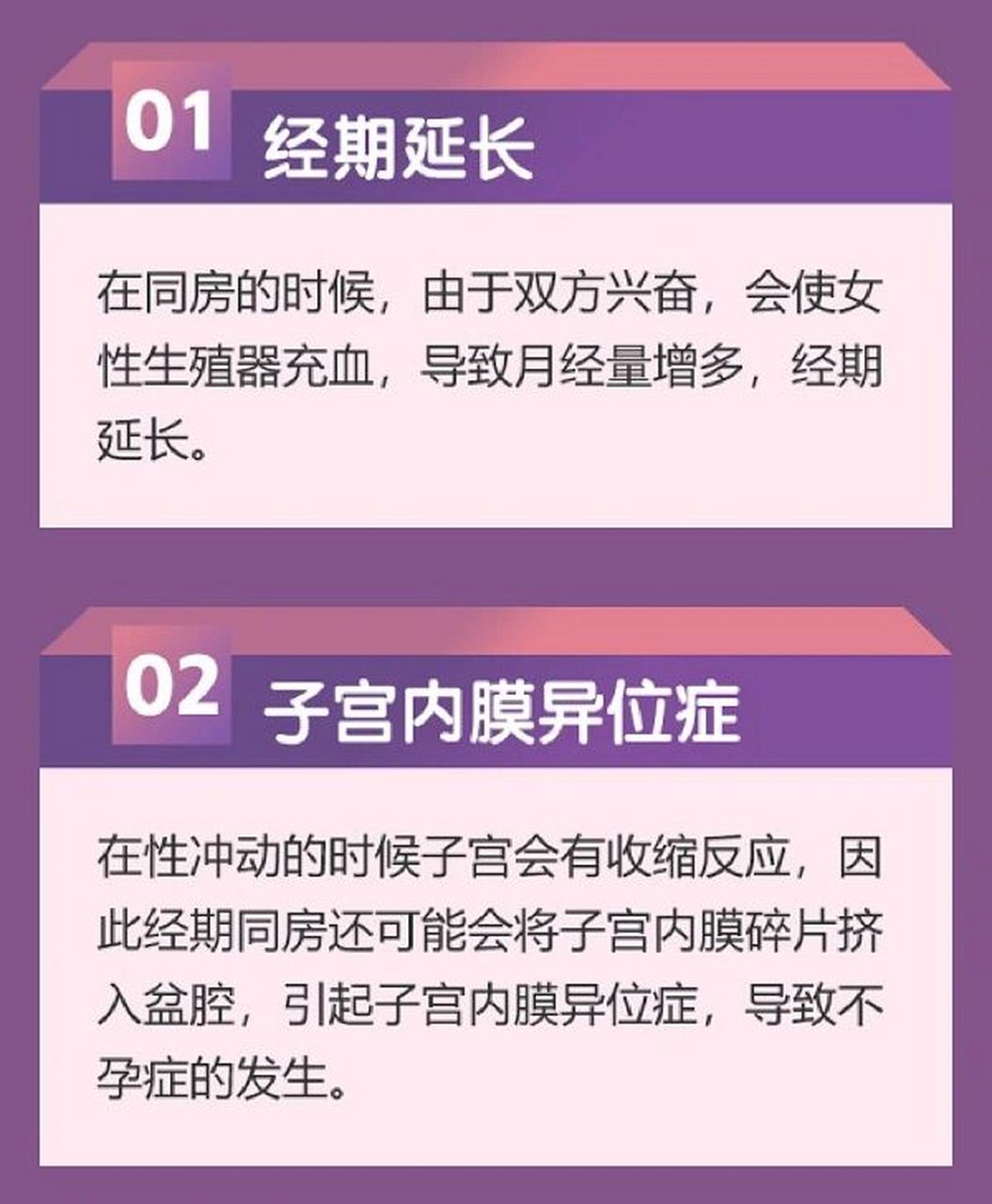 看完图中说到的经期同房危害,你还敢经期同房吗?