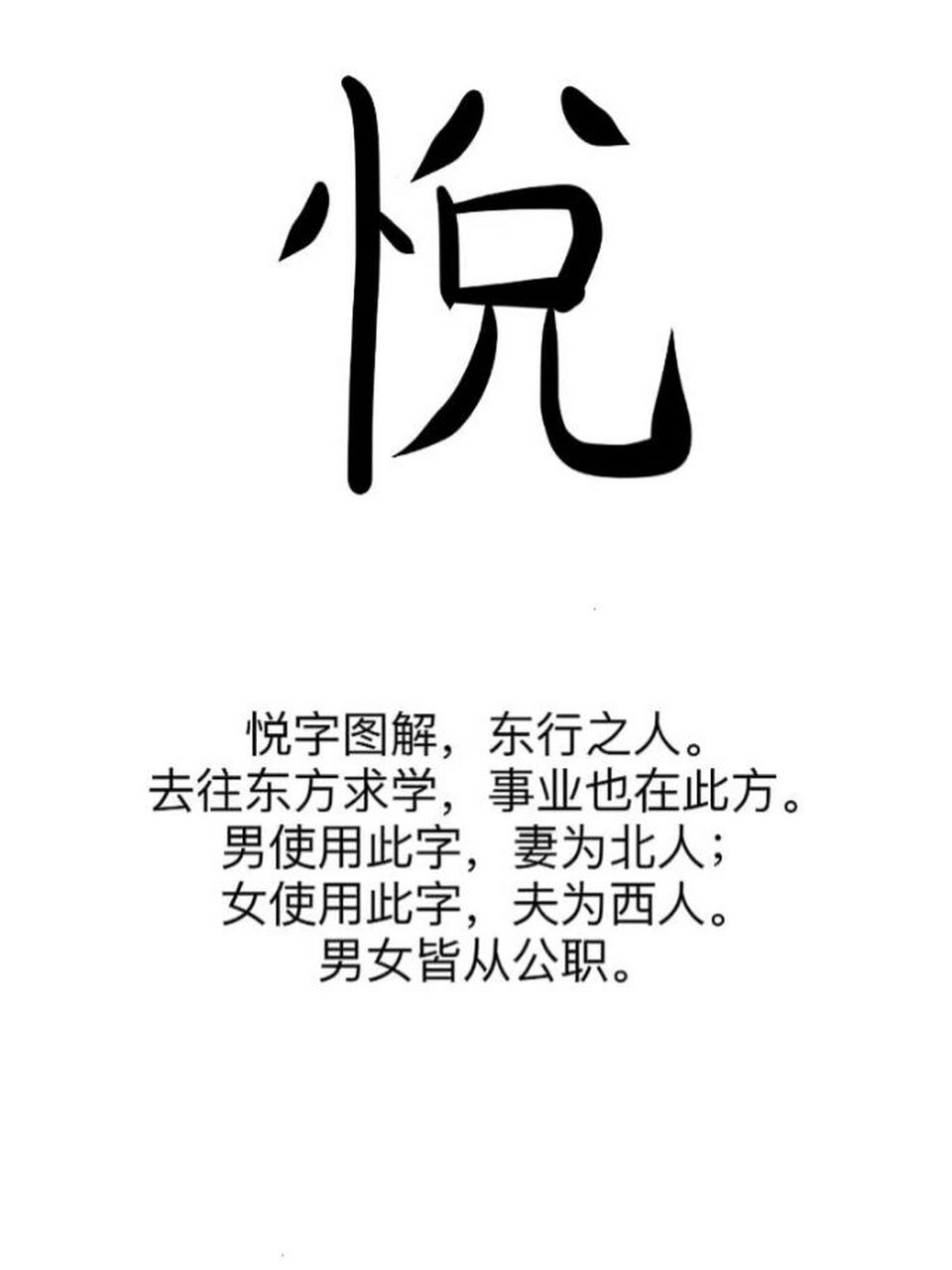 悦字分析 姓名常用字"悦"解析