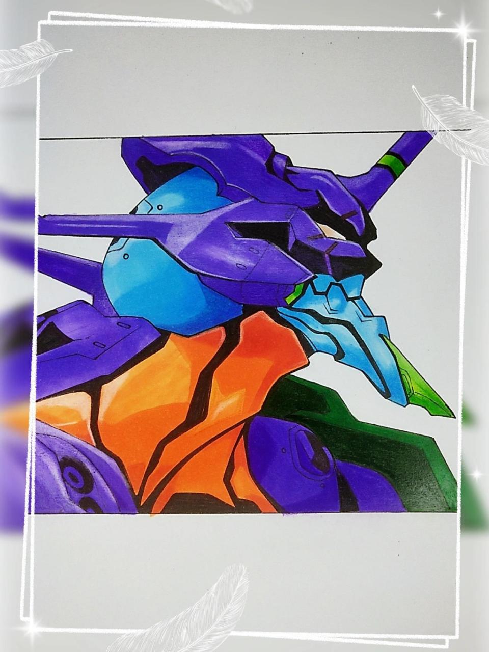 初号机(手绘过程)     画着很舒服