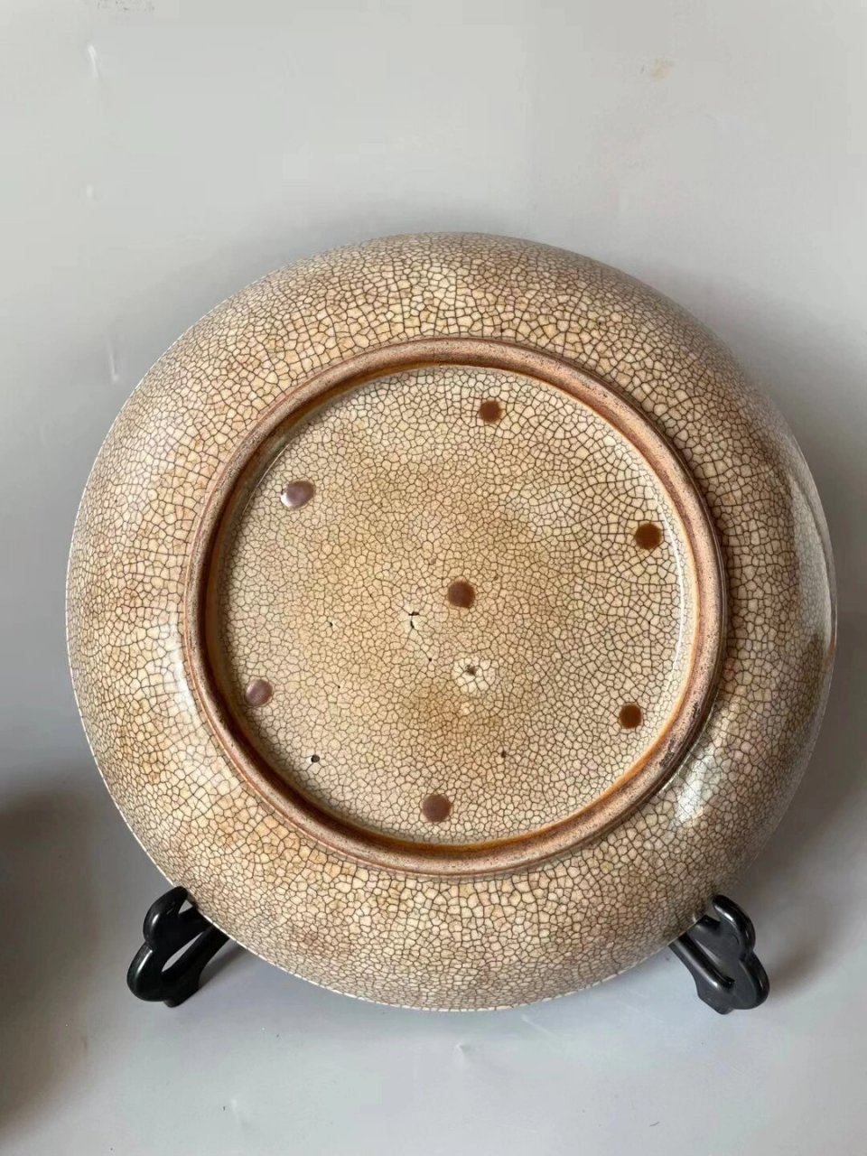 清早期乾隆哥釉七星盘