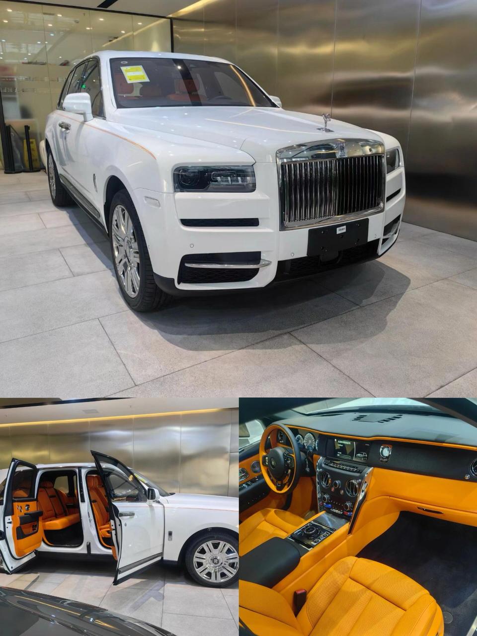 劳斯莱斯库里南五座2024款 白橘69x万含税 全新2024款劳斯莱斯库里南