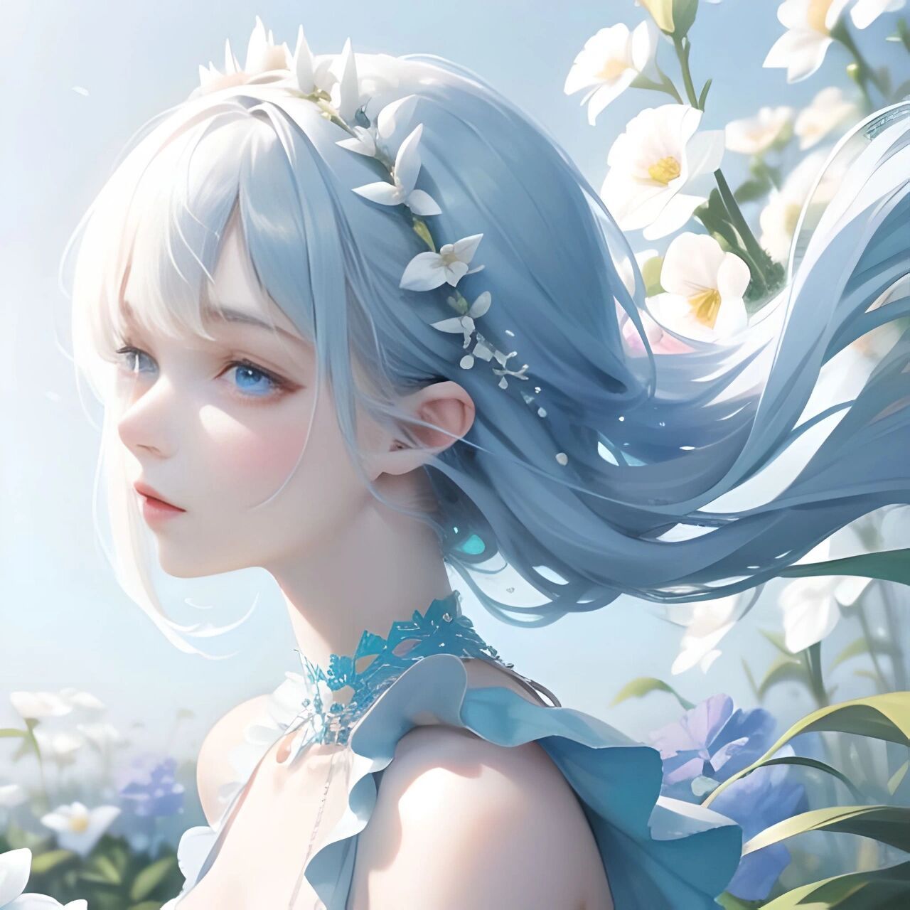 栀子花女孩(头像) 栀子花开,是那年少回不去的时光.