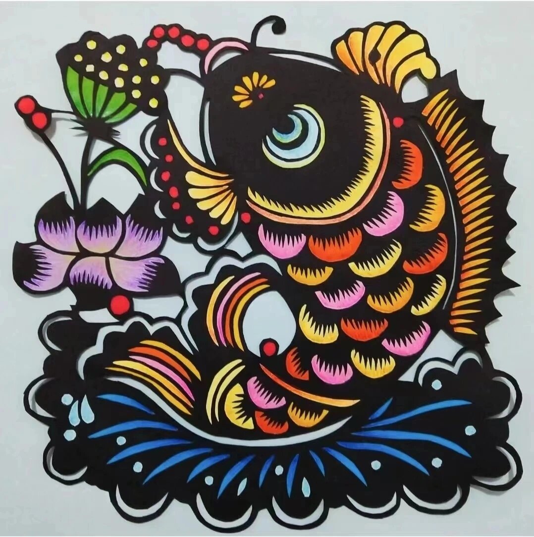 套色剪纸-鱼95