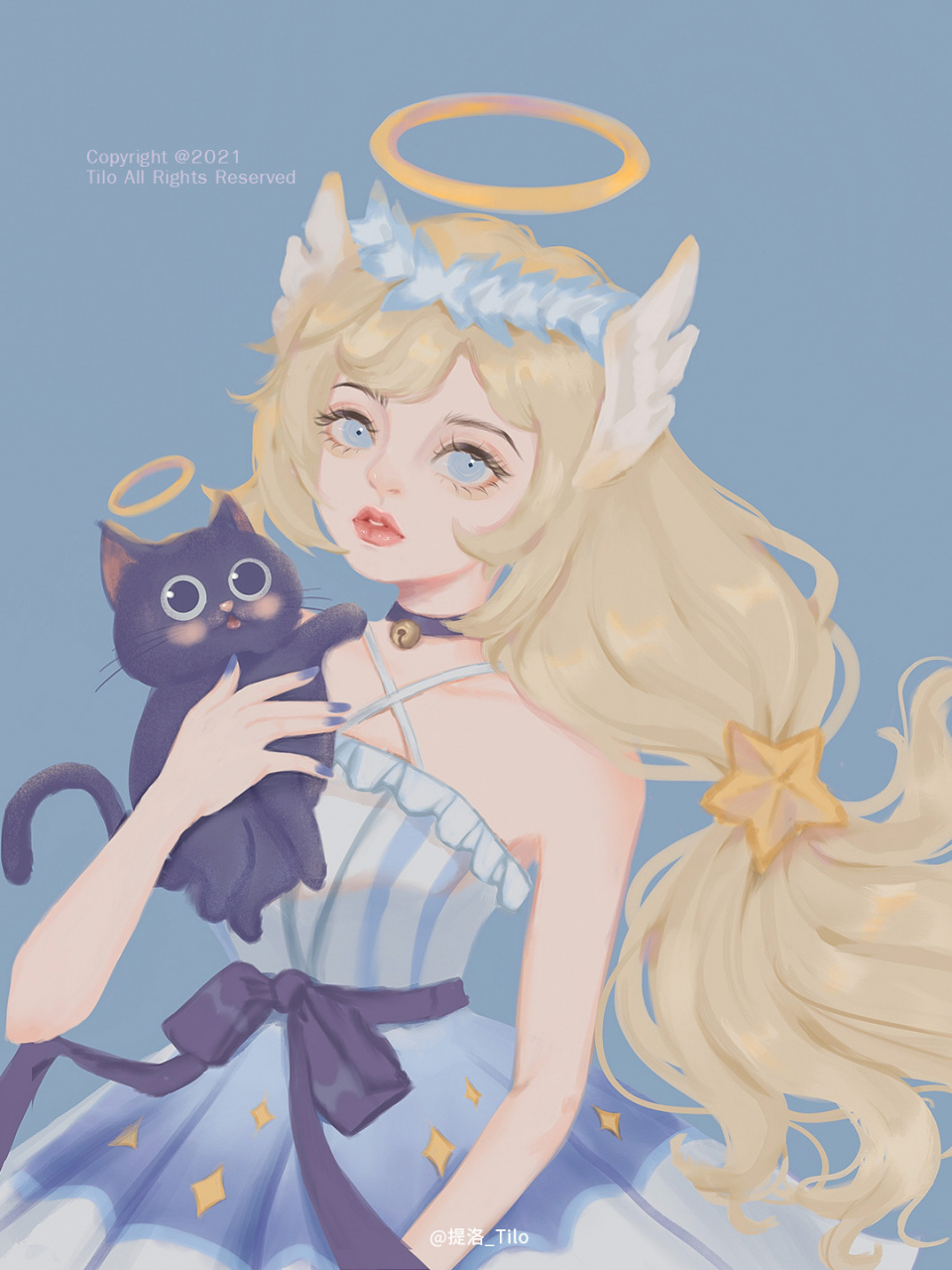 【王者荣耀系列插画】大乔天使星元皮肤 你们要的大乔来了!