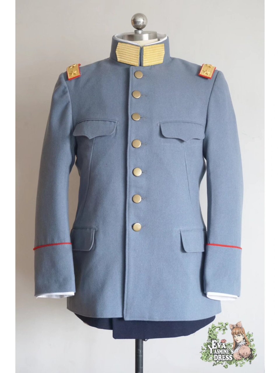 中国近代历史服装|民国北洋军蓝灰常服 1912年以后民国就开始装备这款