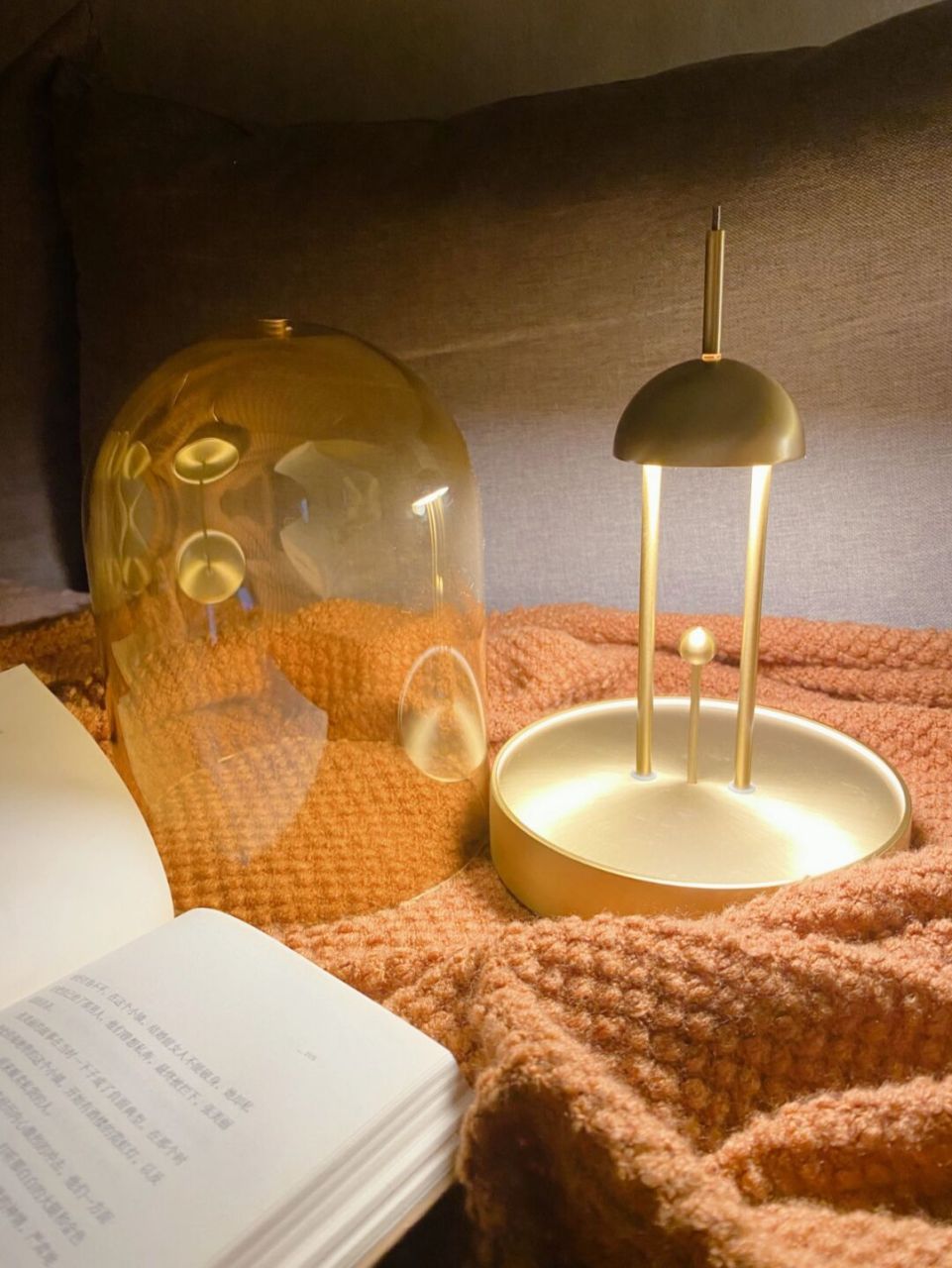 这是我目前见过蕞有设计感的一款灯 触摸式开关 有四档调光 灯光很