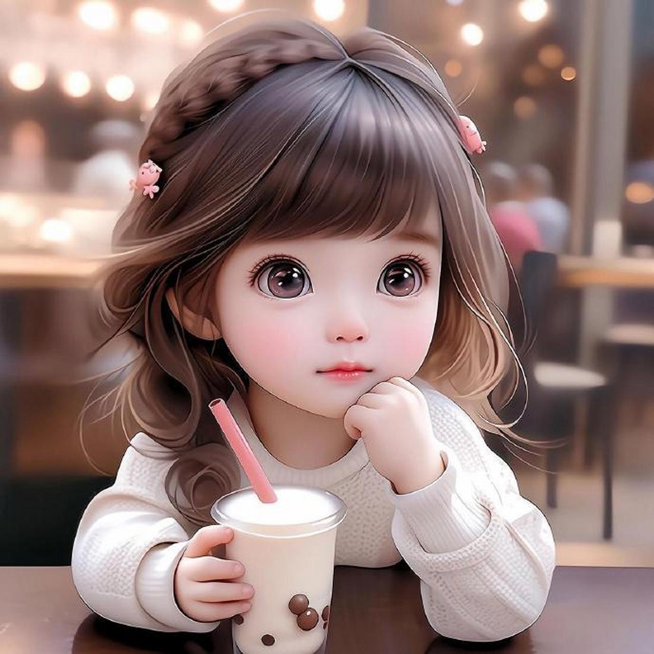 漂酿的奶茶妹妹可爱头像②   #文案# #朋友圈文案# #可爱头像