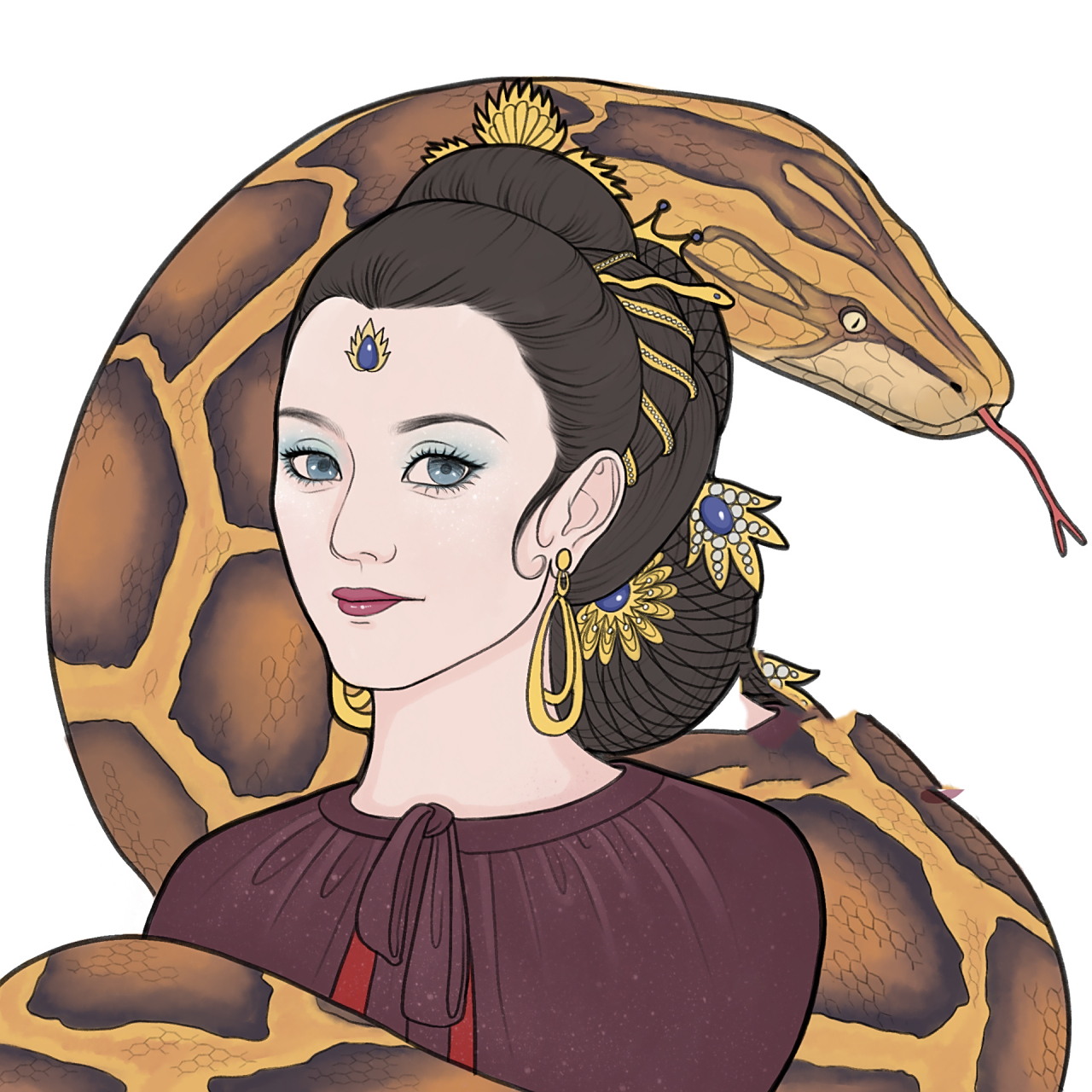 西游记:蟒蛇精 蟒蛇精上线啦～ 喝一碗红色饮料就可以变美的大蟒蛇