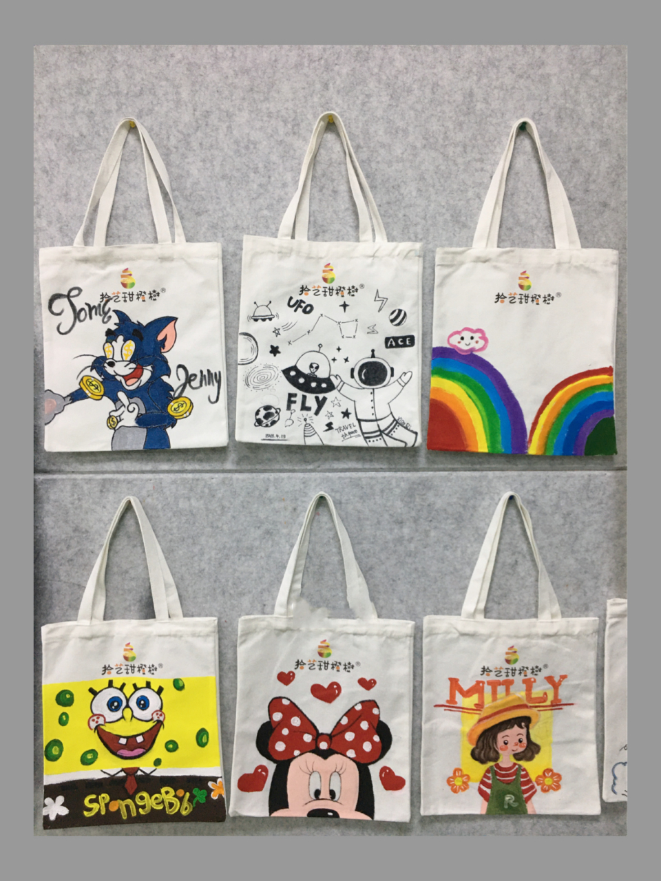 帆布包手绘 首先,谨代表甜橙树少儿艺术培训学校预祝愿全体妈妈们