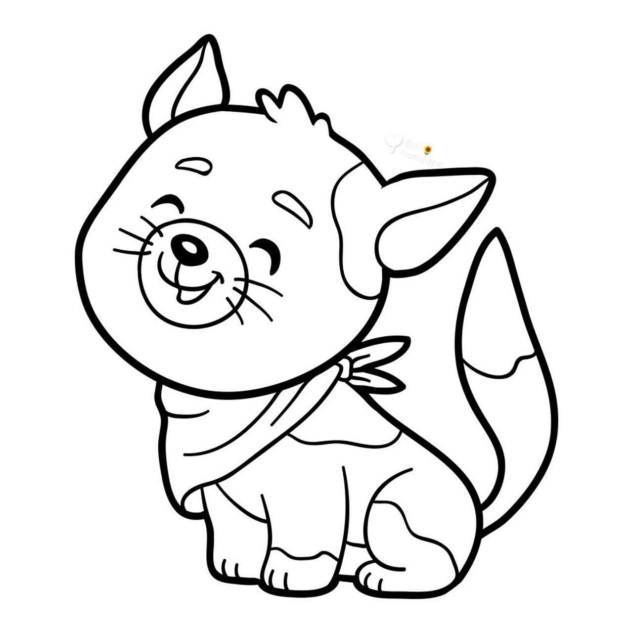 绘画素材‖可爱动物黑白线稿可打印填色2 9015今日蕞后一更依然是