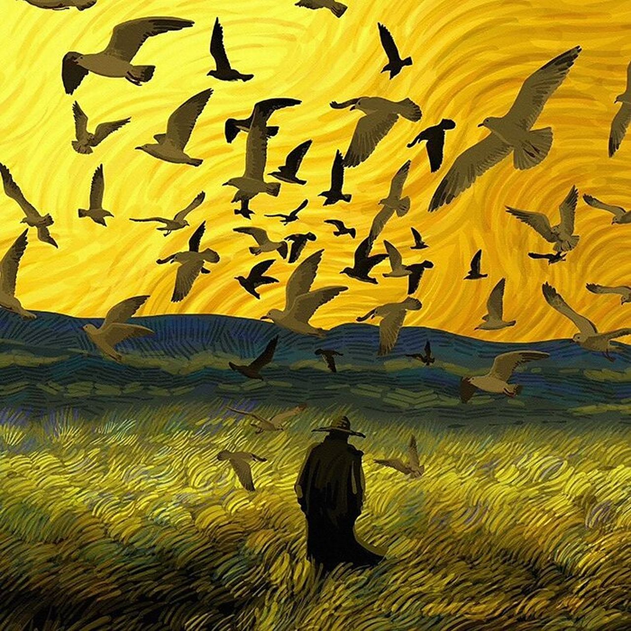 梵高微信头像 "你见过海底的星空吗?" "意存笔先,画尽意在.