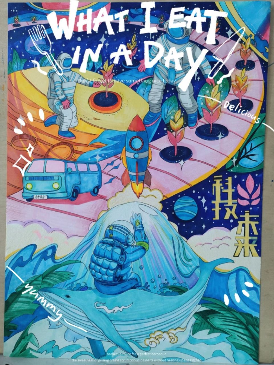 4k科技未来主题画,科幻主题画,科技儿童画 昨日画的科技未来主题画