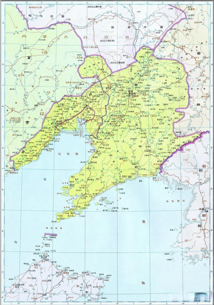 清朝时期盛京行政区划地图辽宁辽宁头条历史 清朝盛京(今沈阳),是清朝