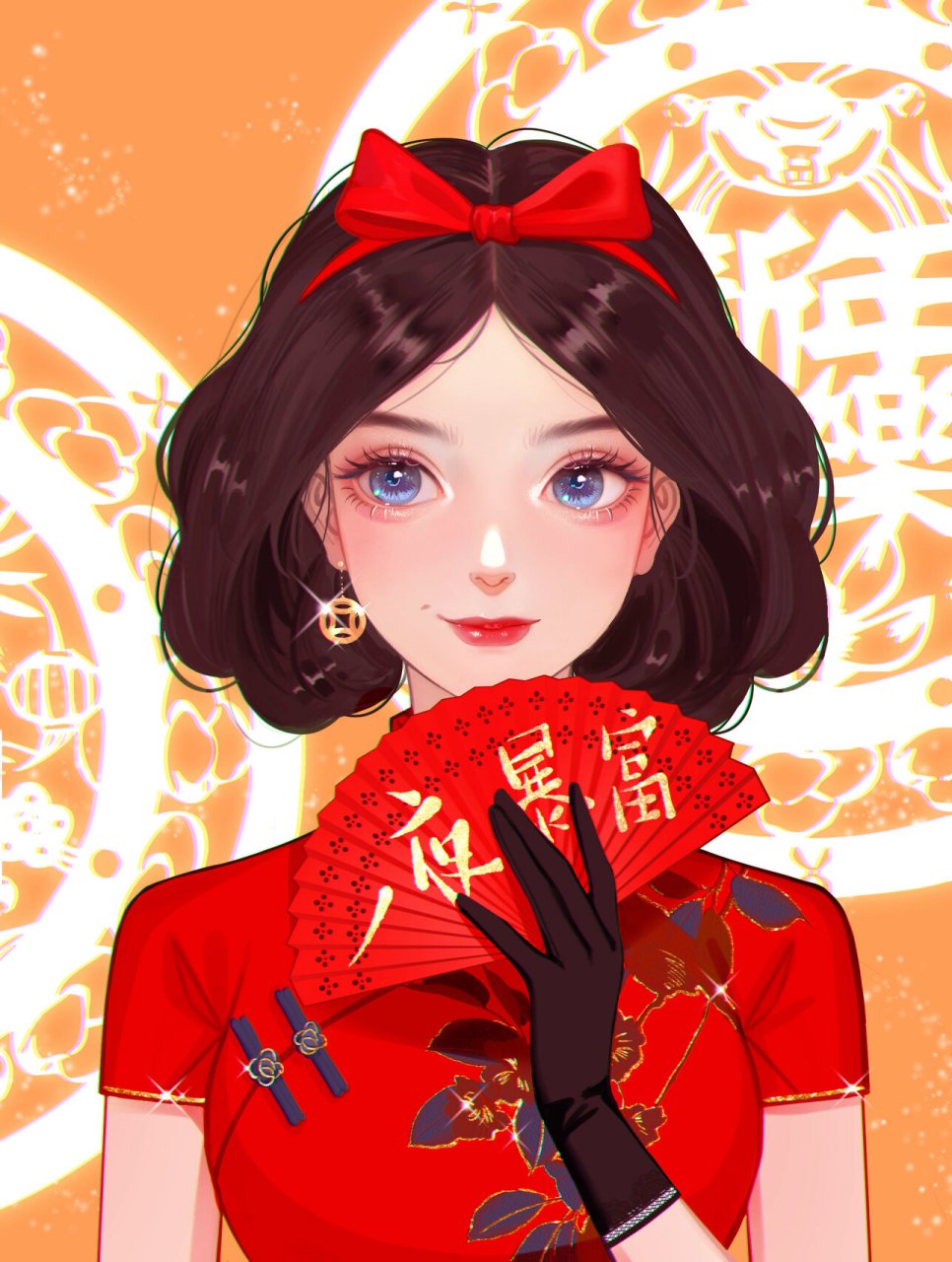 迪士尼公主头像| 白雪公主新年系列 祝的小伙伴们牛年大吉!