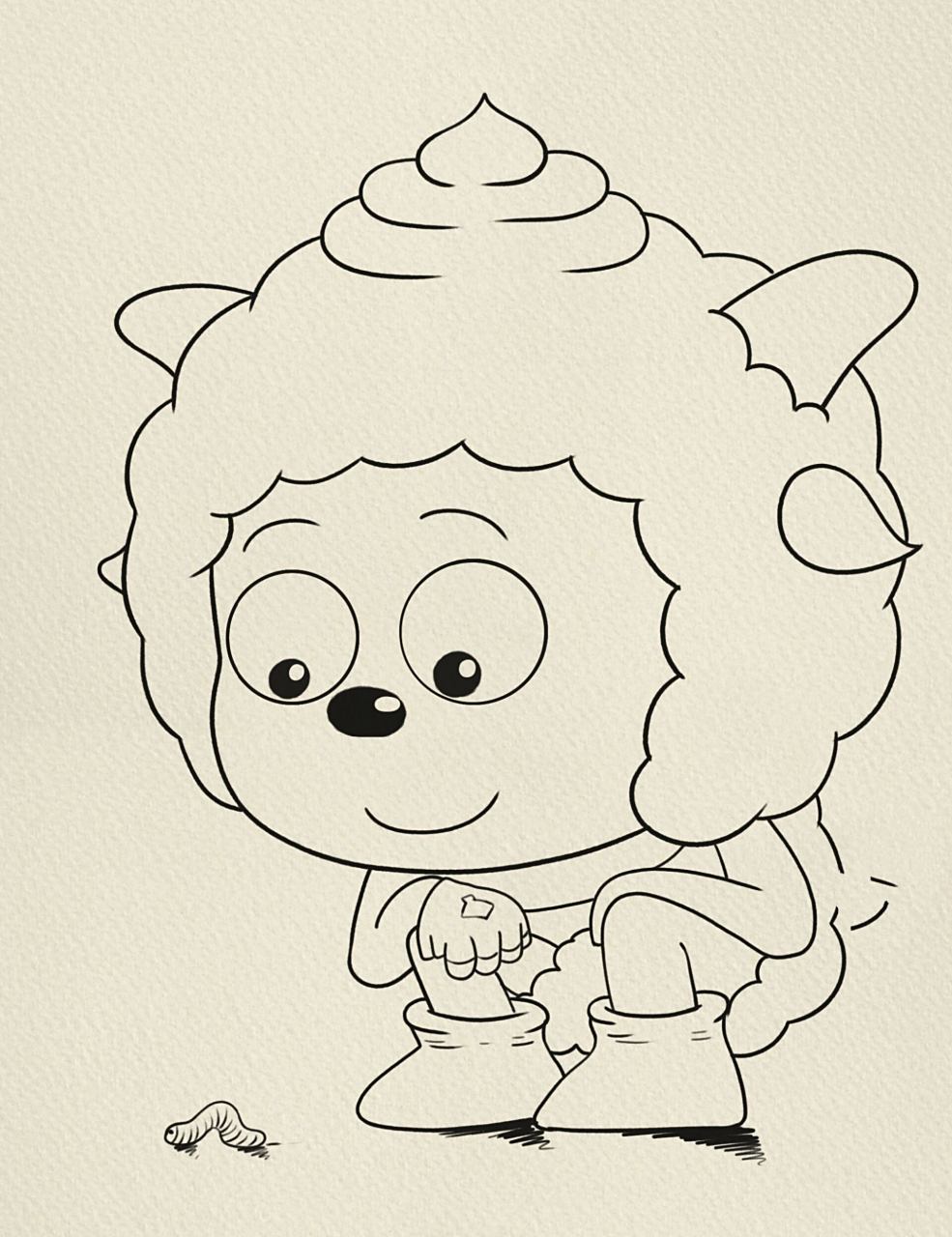懒羊羊简笔画