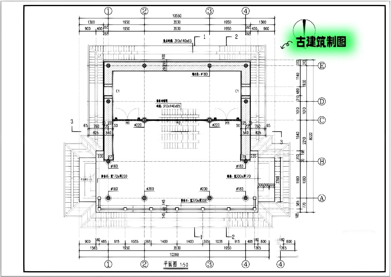 古建筑施工图设计 承揽古建筑施工图设计,图纸深化,存档,古建筑现场