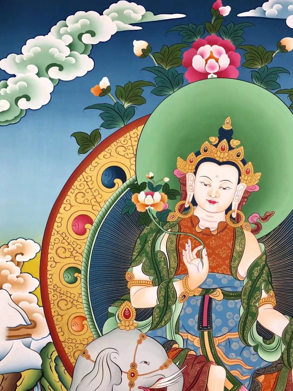 9899 唐卡《普贤菩萨》 9899 供奉首选 《普贤菩萨》高阶唐卡