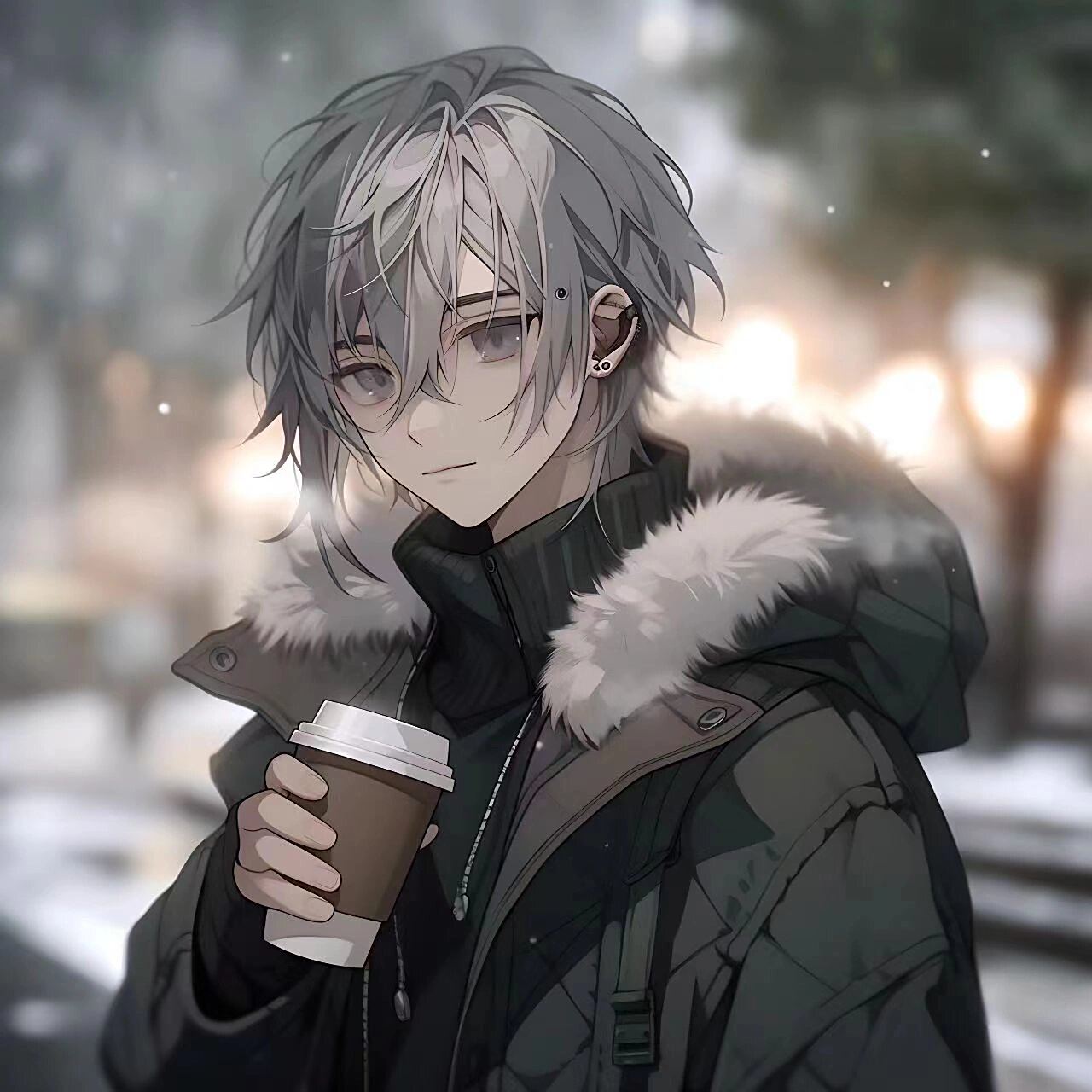 动漫男头‖在寒冷的冬天里