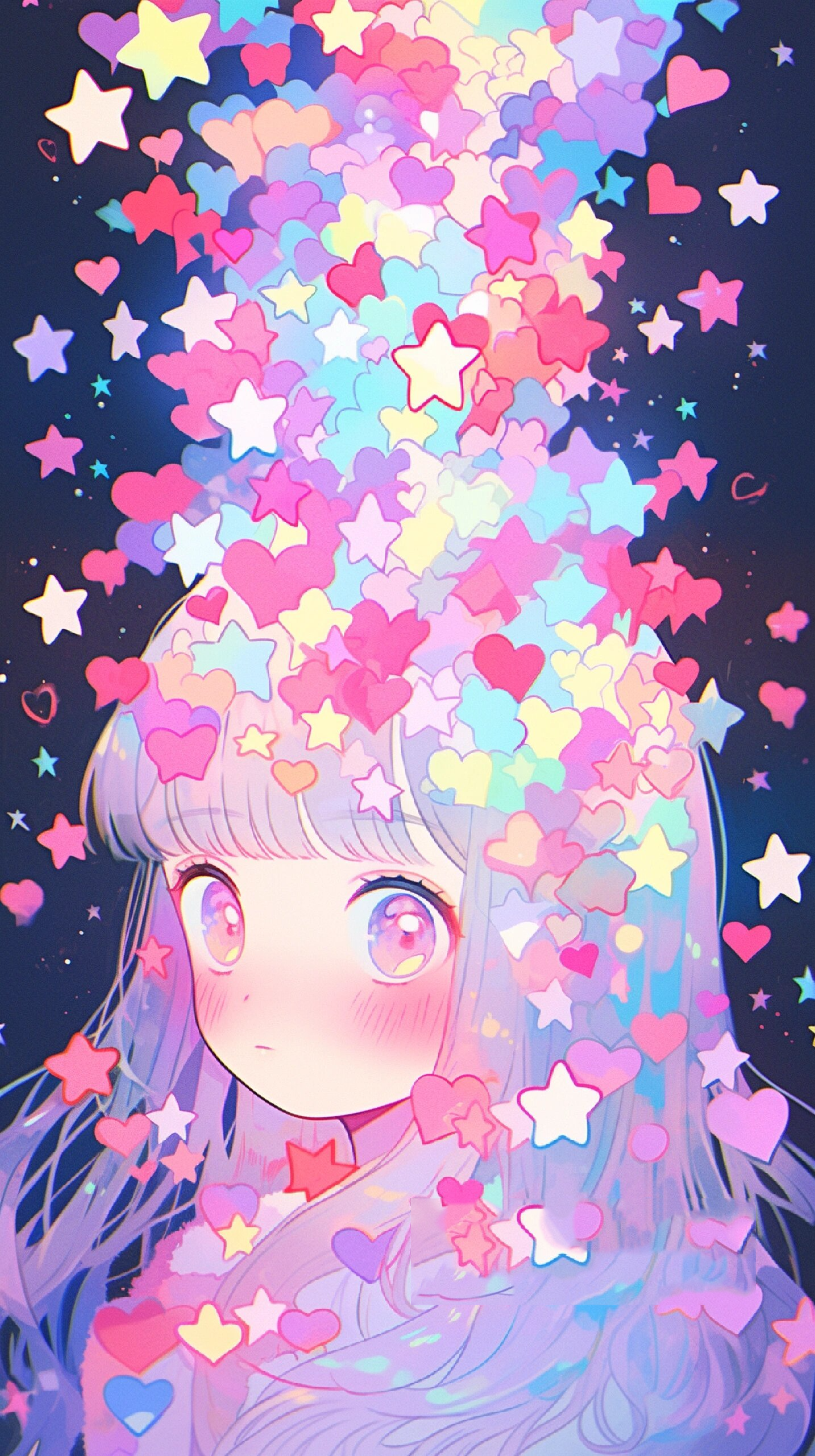 粉彩少女心| 竖屏9:16手机壁纸 in a world of pastel hues so bright