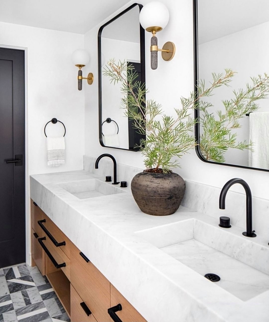 卫生间洗脸盆区域设计合集,你喜欢图几?