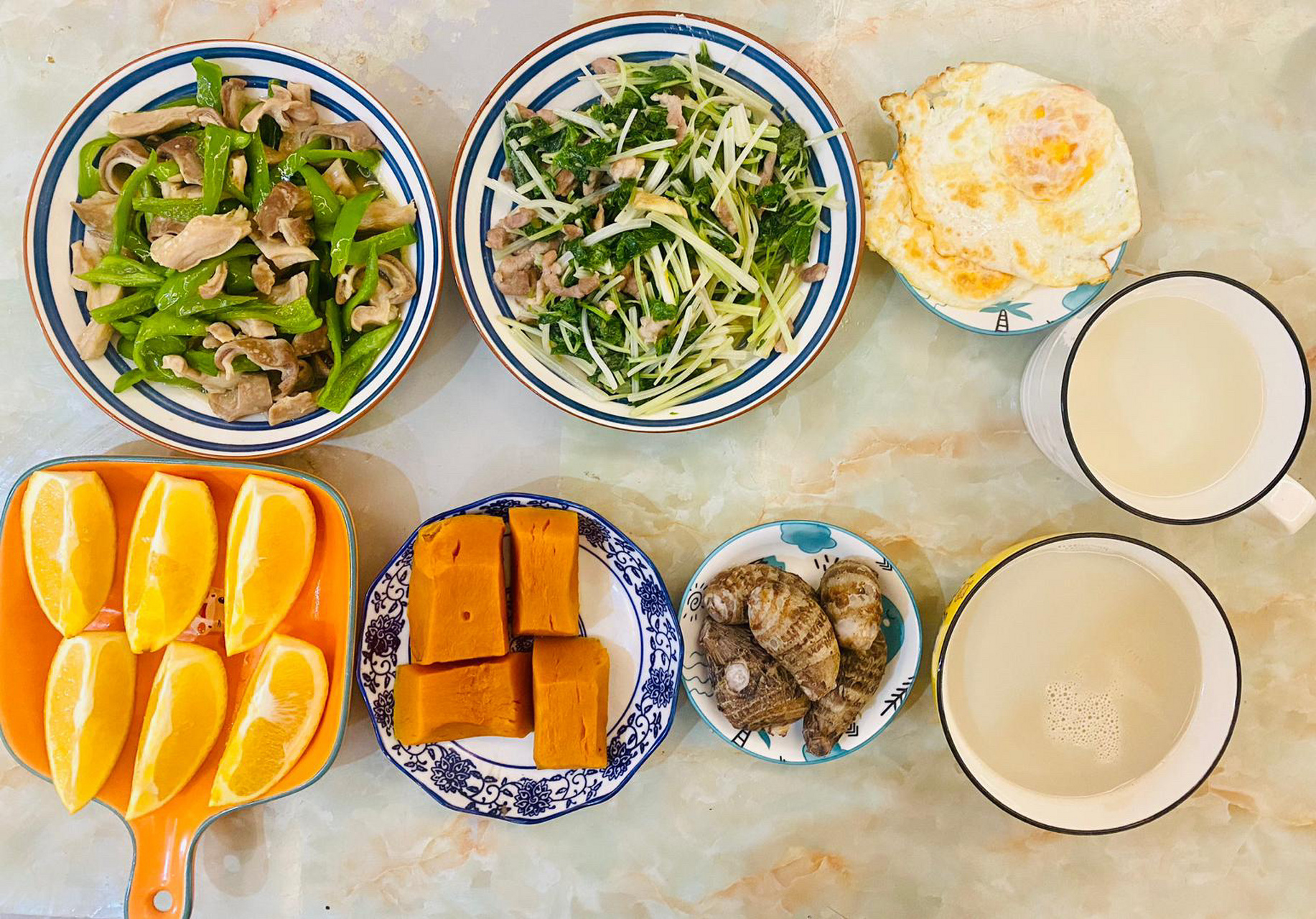 真实早餐图片,拿去发朋友圈