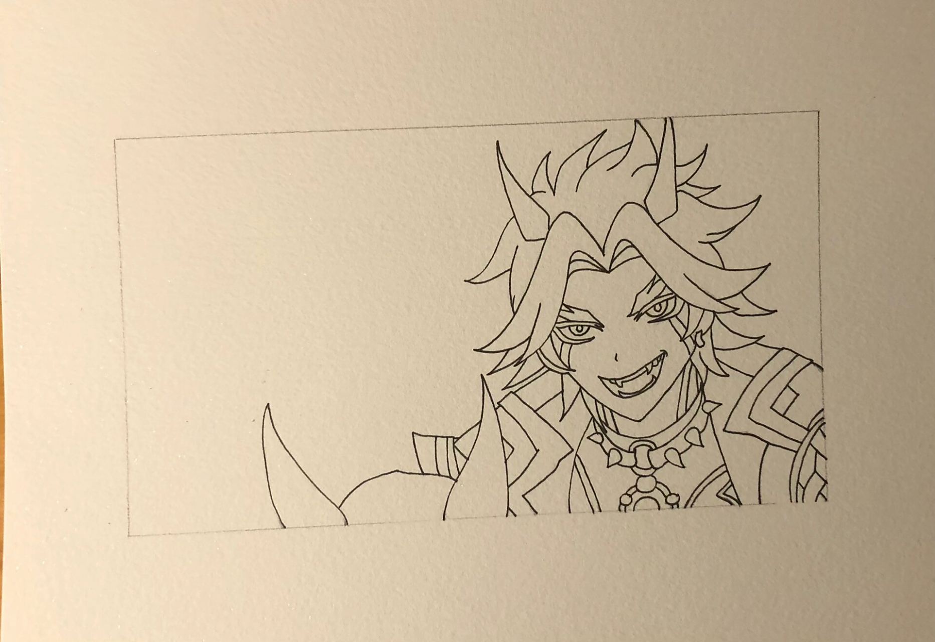 原神角色绘画 荒泷一斗 哈哈哈哈哈哈哈荒泷天下第一斗到此一游,欢乐