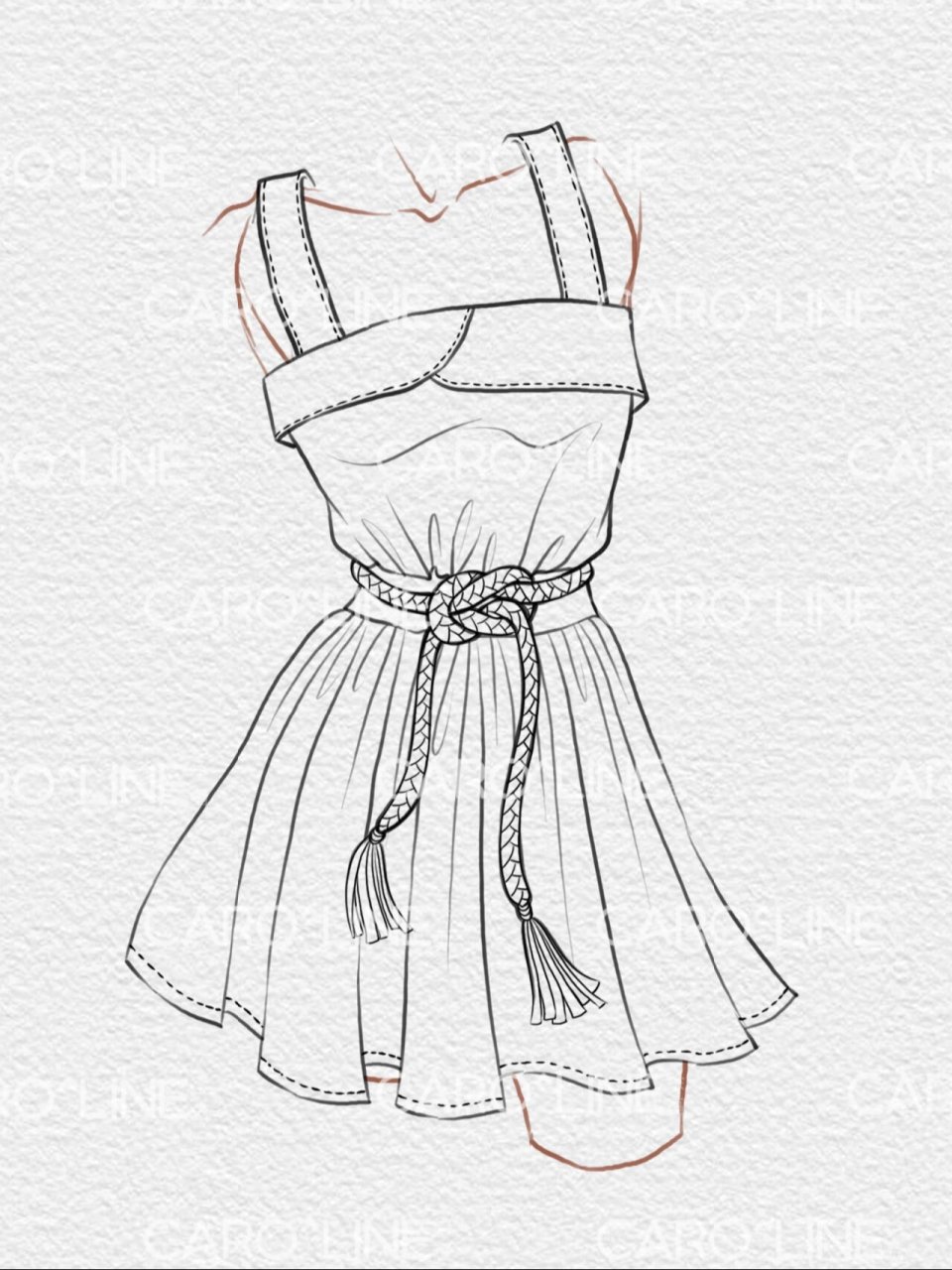 腰封设计手绘线稿来啦!