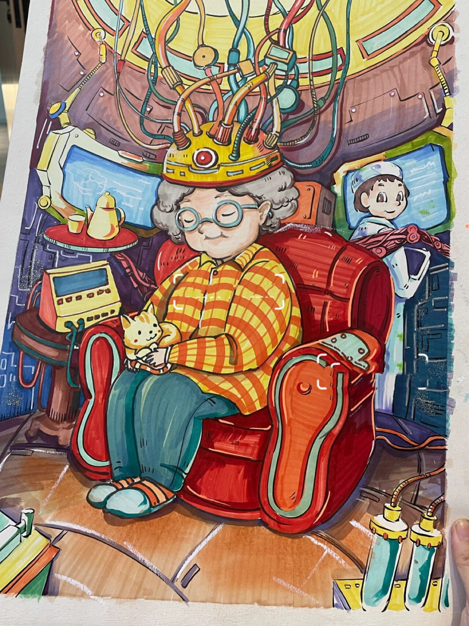 主题画 科幻画 人工智能 未来 参赛作品