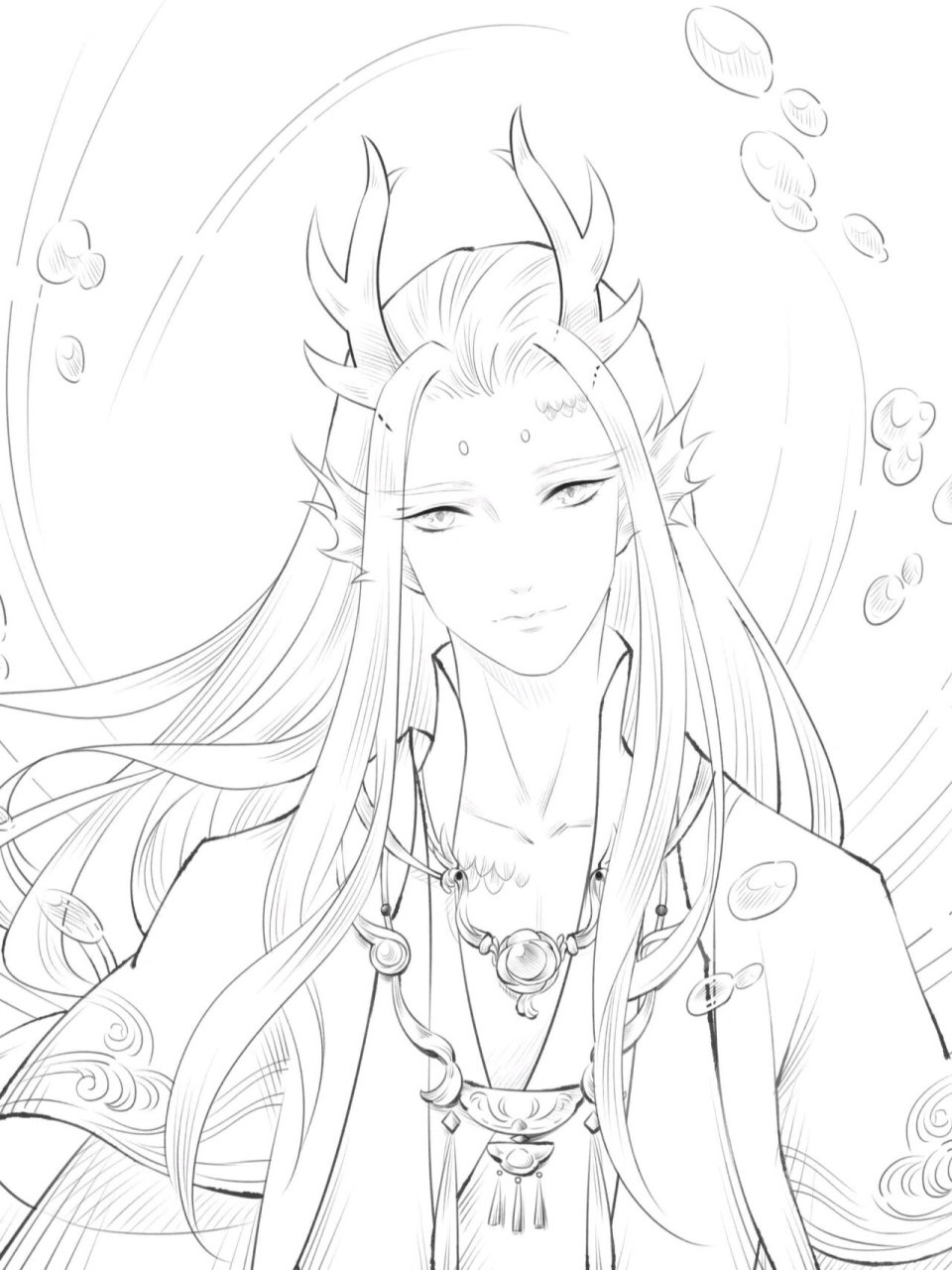 插画学习分享‖古风人物手绘素材 《盛世蓝颜》古风美男漫画技法