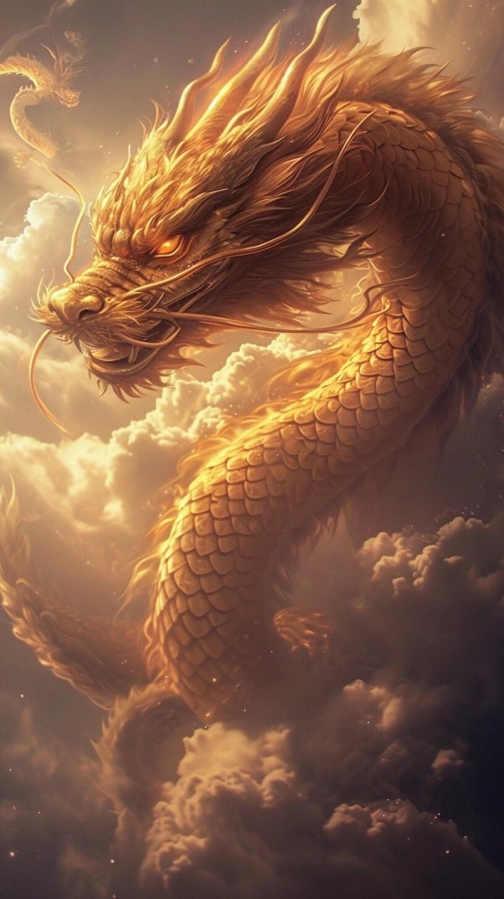 金龙就是祥瑞95 龙年快到了,最近可太喜欢各种龙的图呀 需要高清