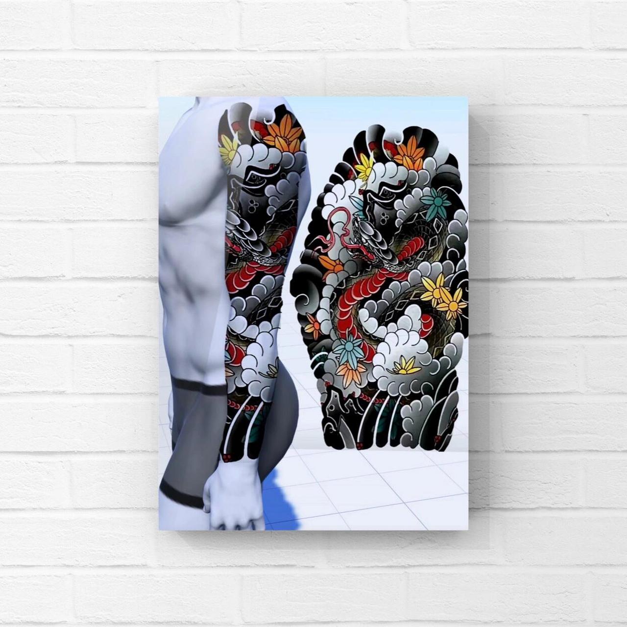 老传统花臂纹身纹身图案手稿素材 东莞———老传统花臂纹身