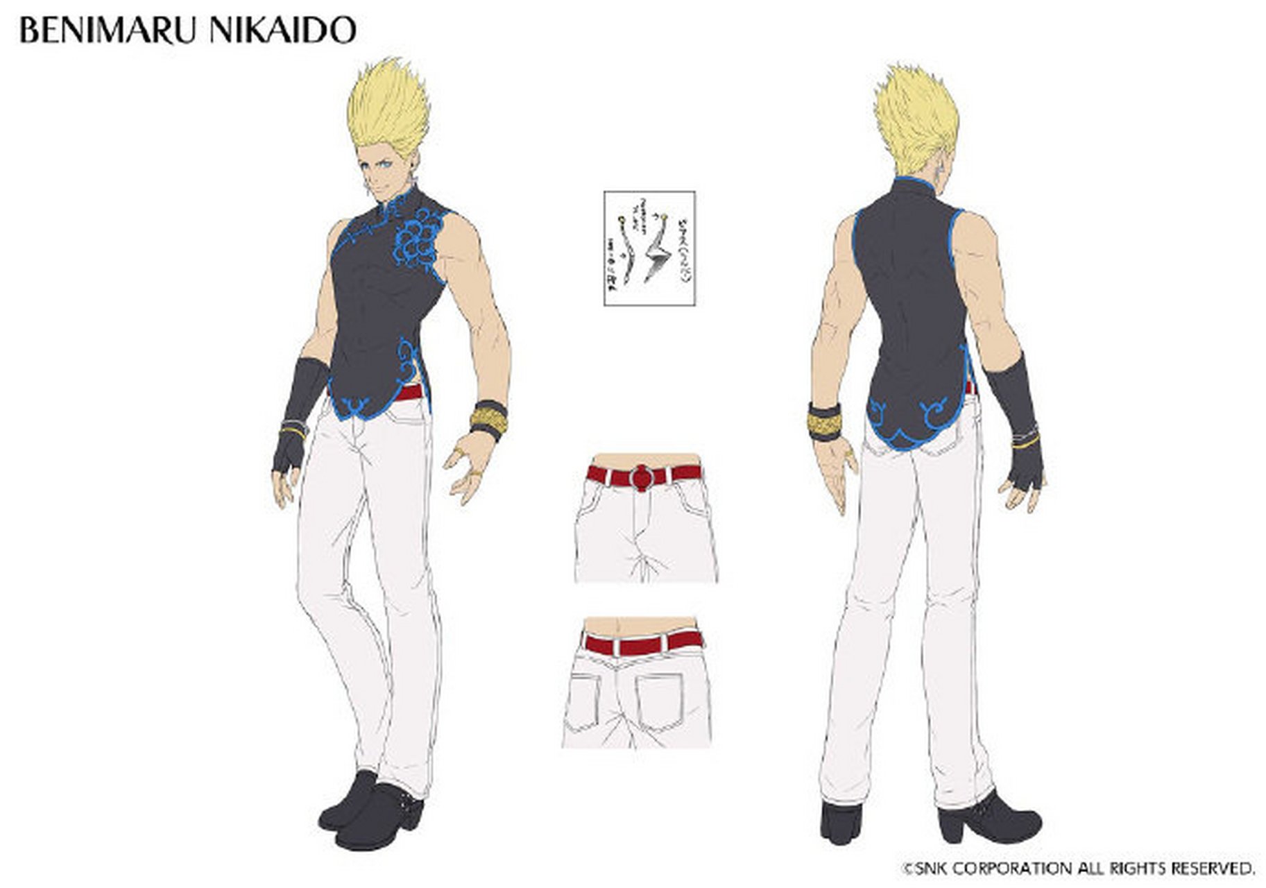 snk发布《#拳皇15# 》二阶堂红丸 角色设定图.