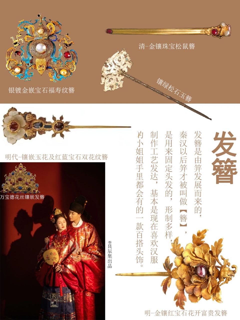 科普篇|汉服头饰大合集(上) 🌟凤冠 凤冠通常指的是中国古代皇帝