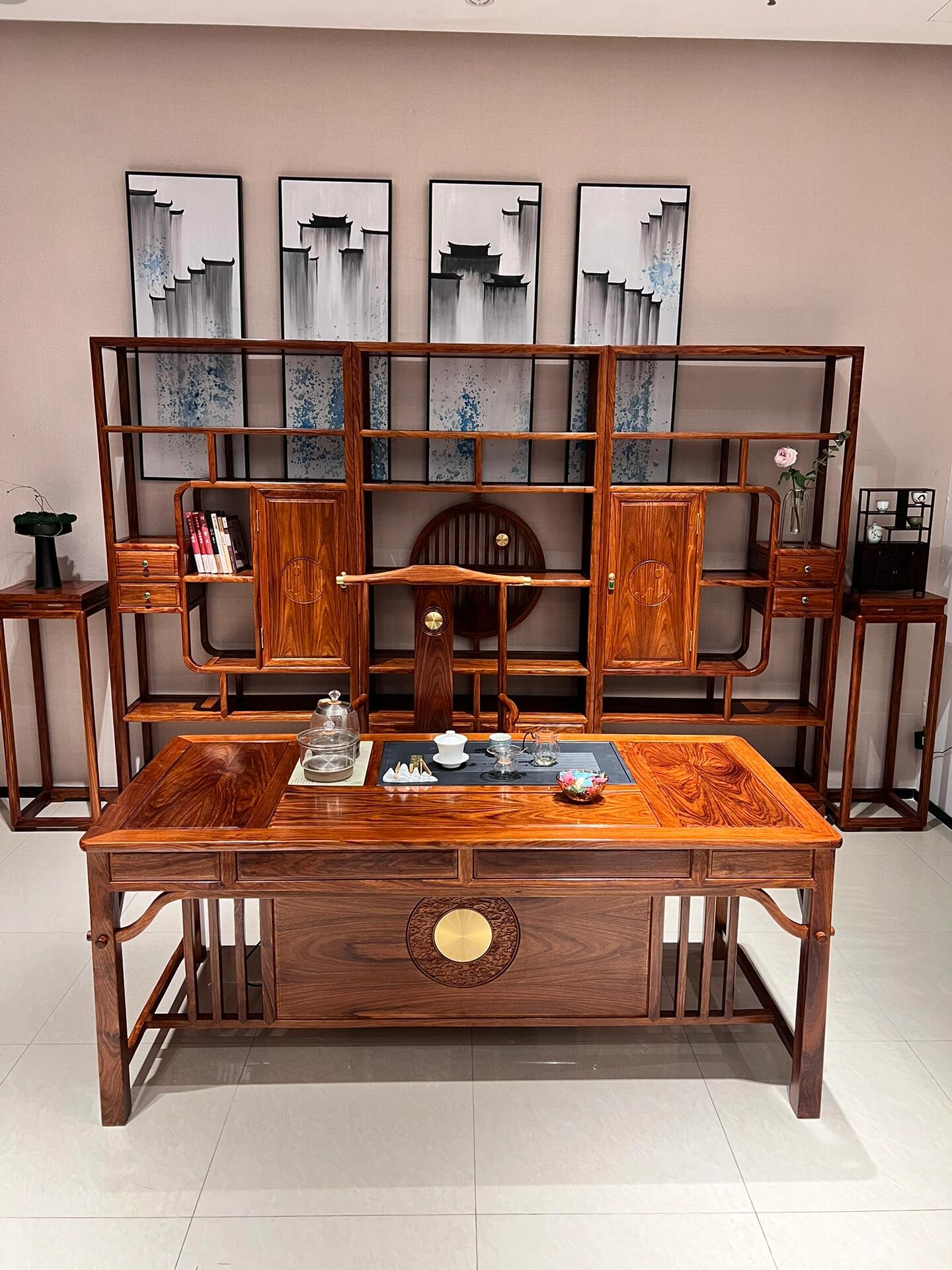 刺猬紫檀茶台茶几茶桌茶空间