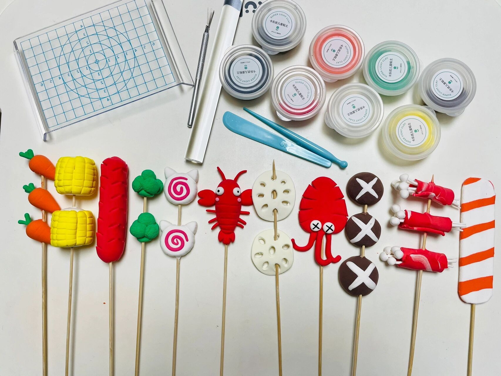 96粘土烤串·家庭自制bbq 9015然姐烤串摊营业啦!