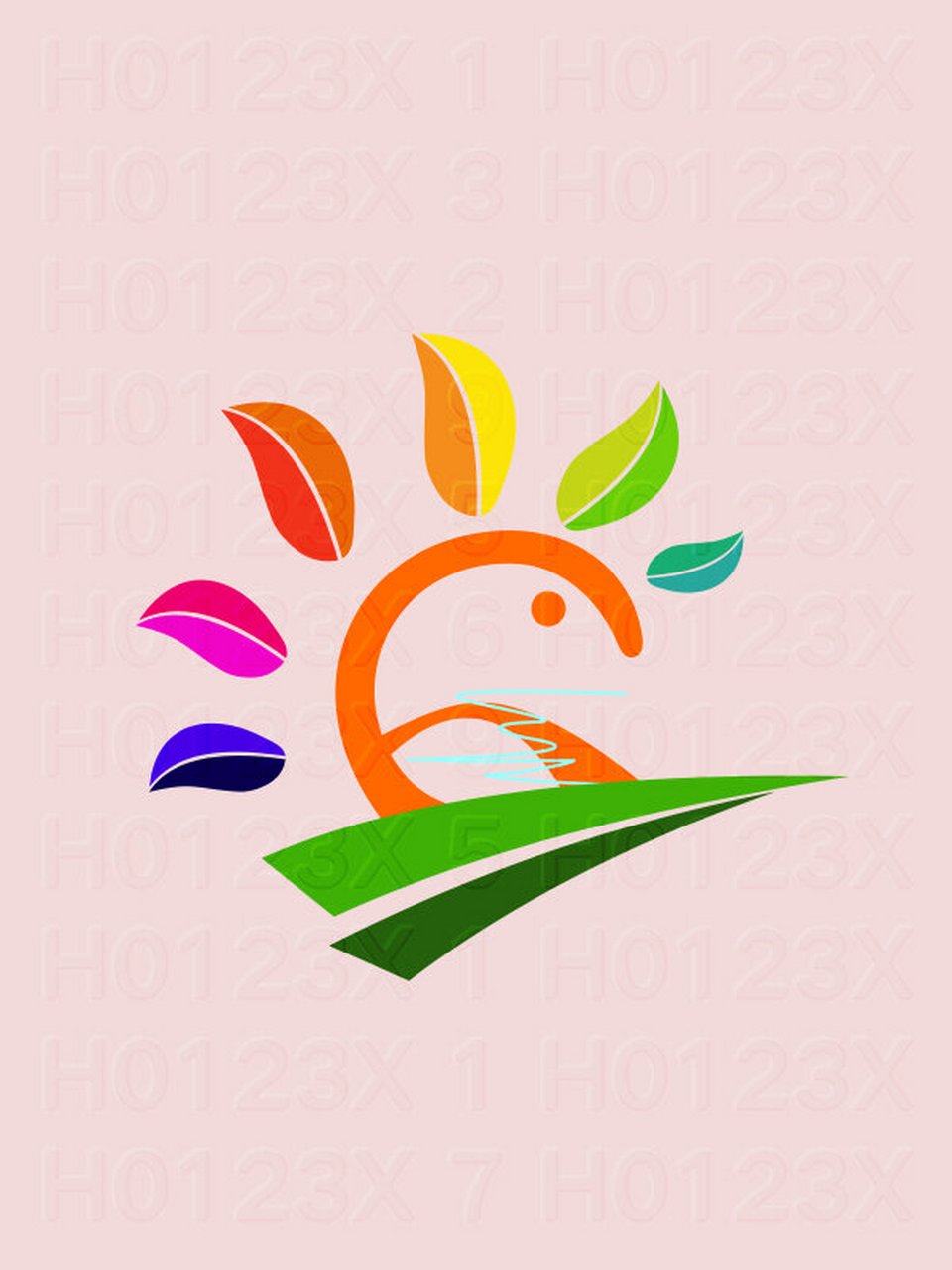 图案设计以拟人设计和渐变色花瓣为特色,展现出班级成员们积极向上的