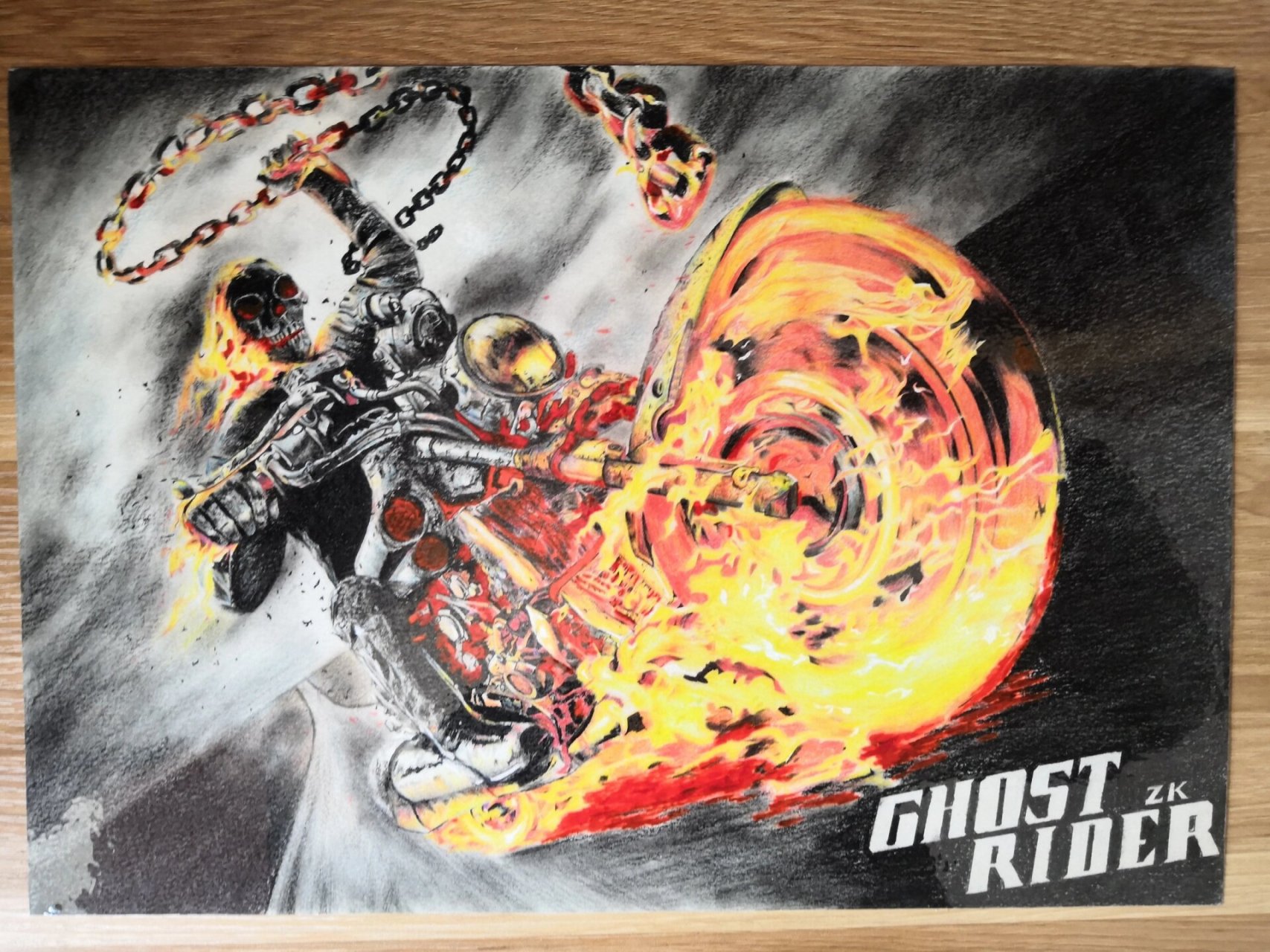 漫威系列—恶灵骑士|彩铅2016.