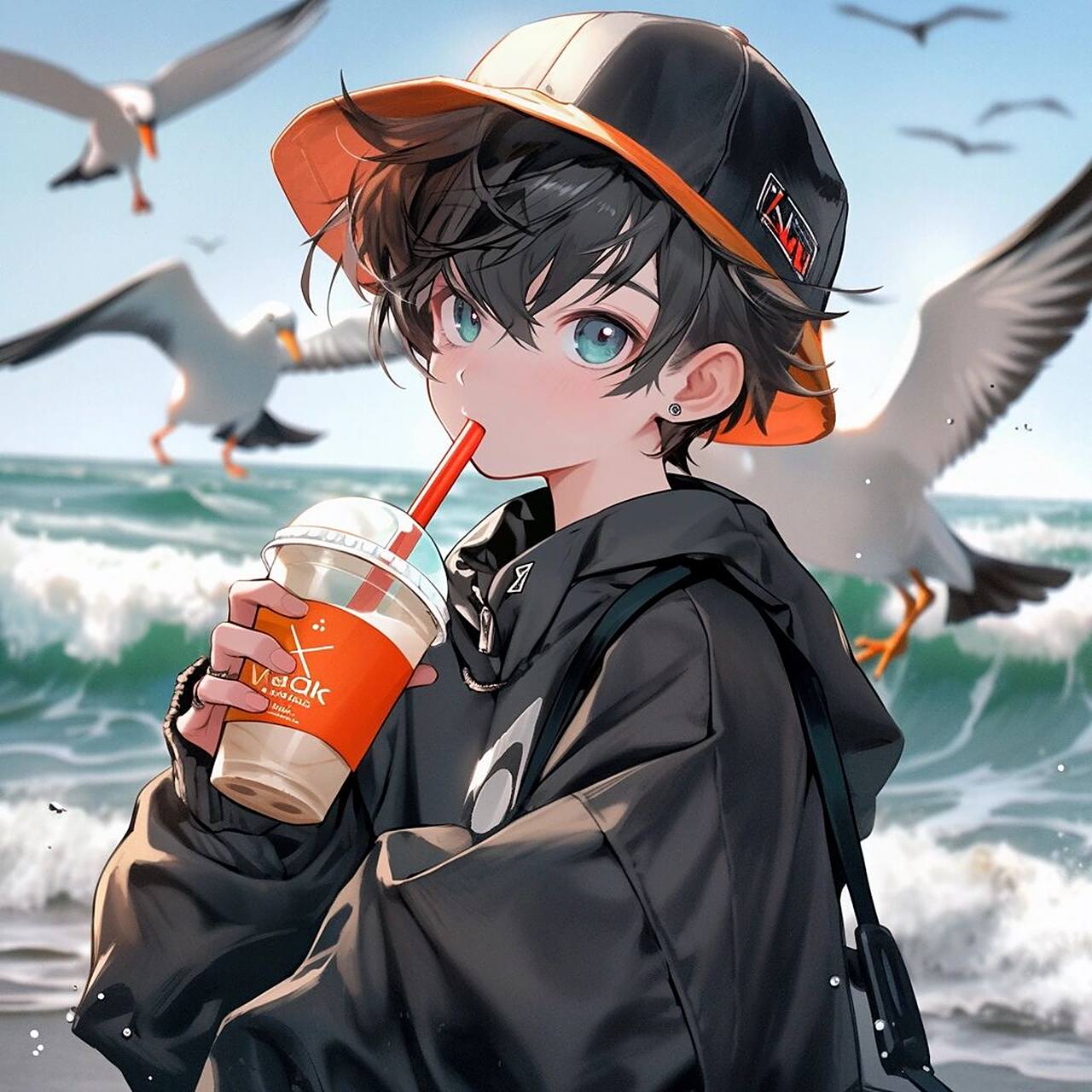 情侣头像 ▏动漫情侣头像 请你喝夏天的第一杯奶茶