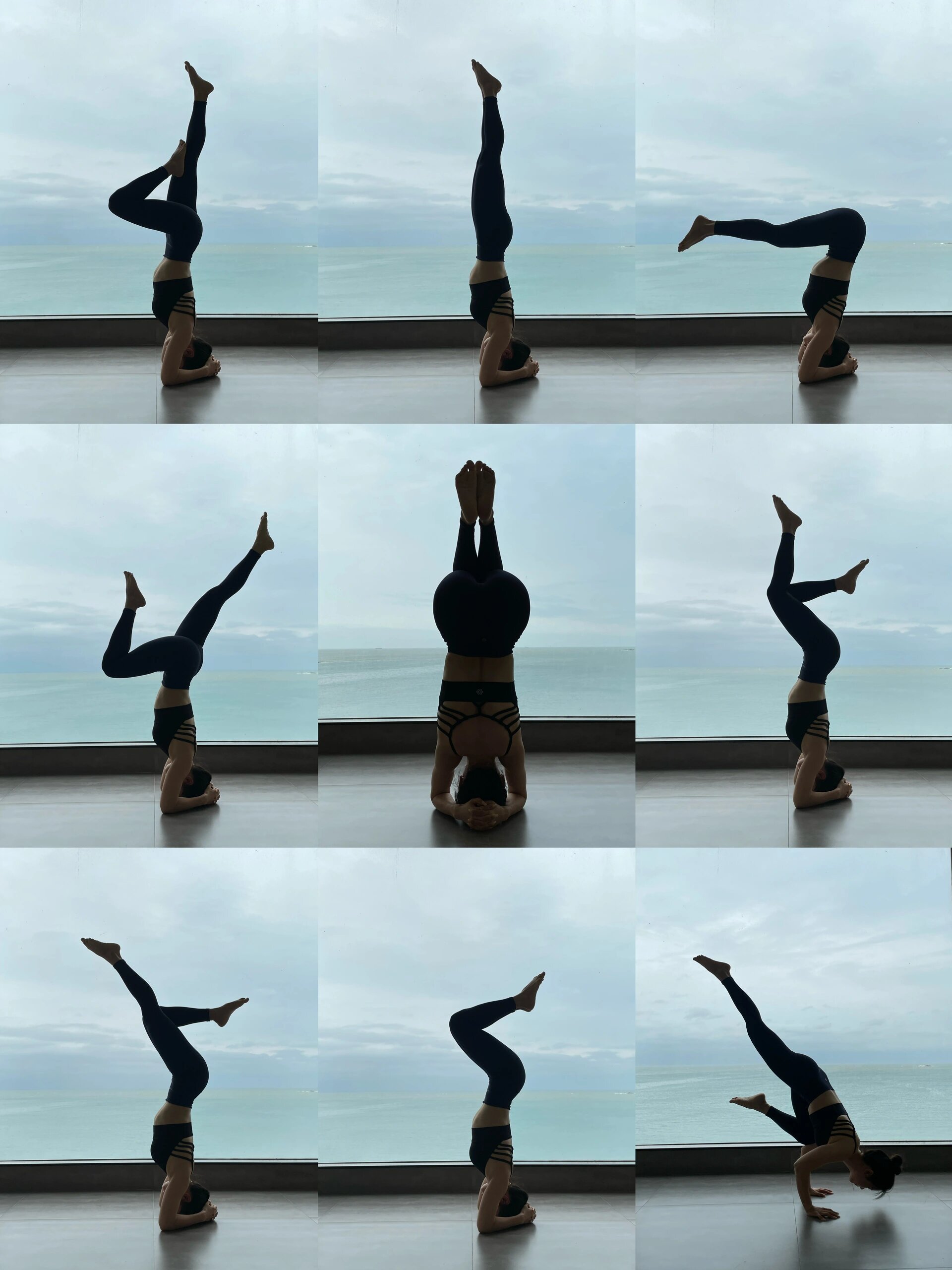 一组好看的倒立瑜伽照片